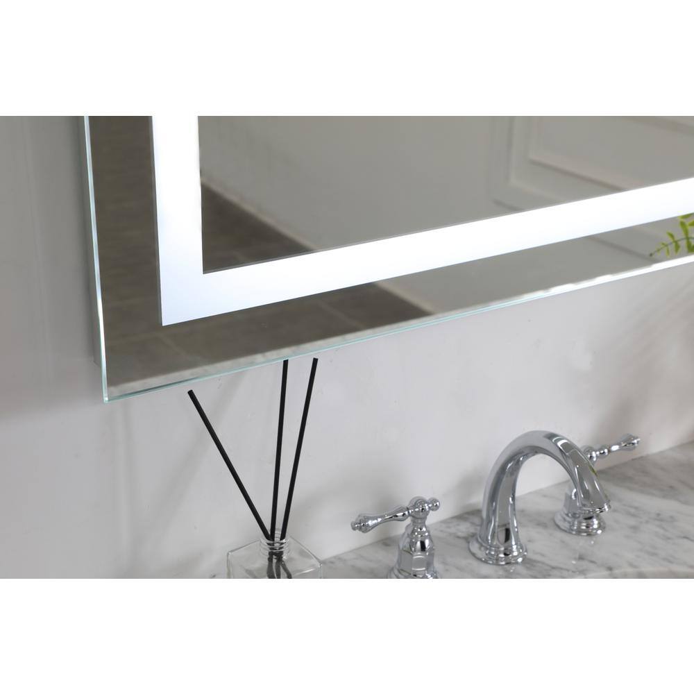 Alt View 1. Elegant Decor - LED Hardwired Mirror Rectangle W24H40 Dimmable 5000K - Glossy White.