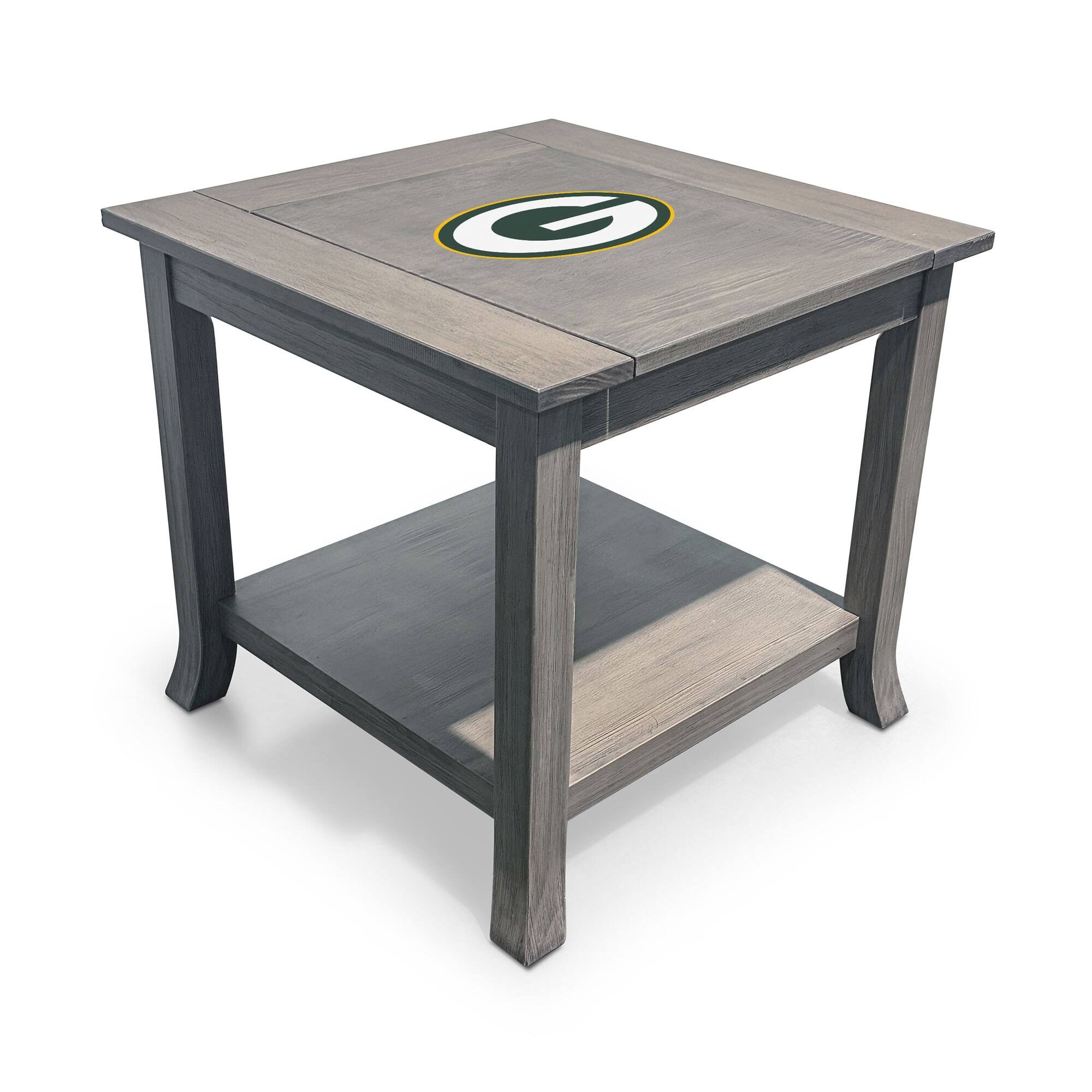 Front. Imperial - Green Bay Packers Game Day Side Table - Gray.