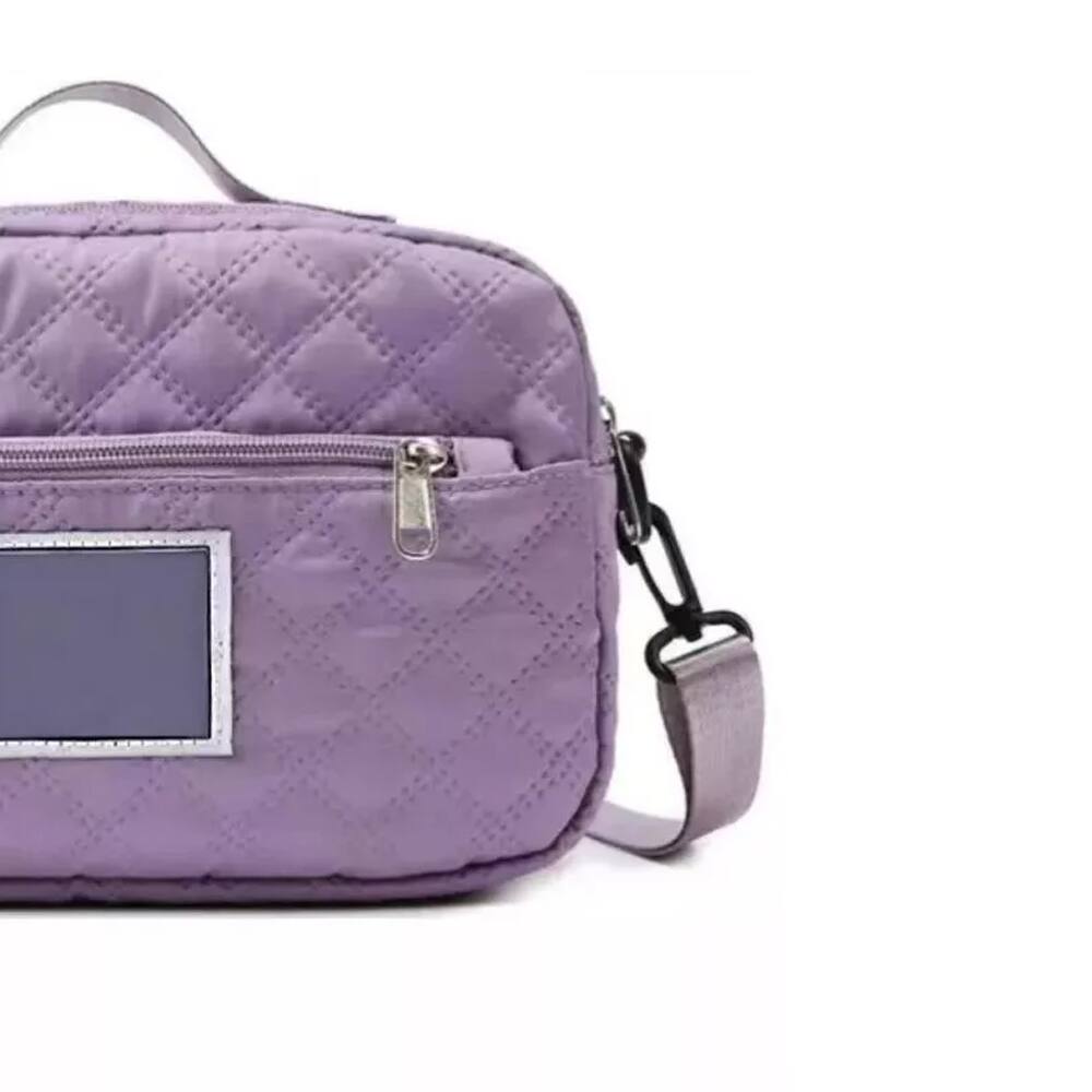 Alt View 2. Wikistore - Wikistore Three-Dimensional Diamond Tote with Dry Wet Separation and Dual Pockets Light Purple - Purple.
