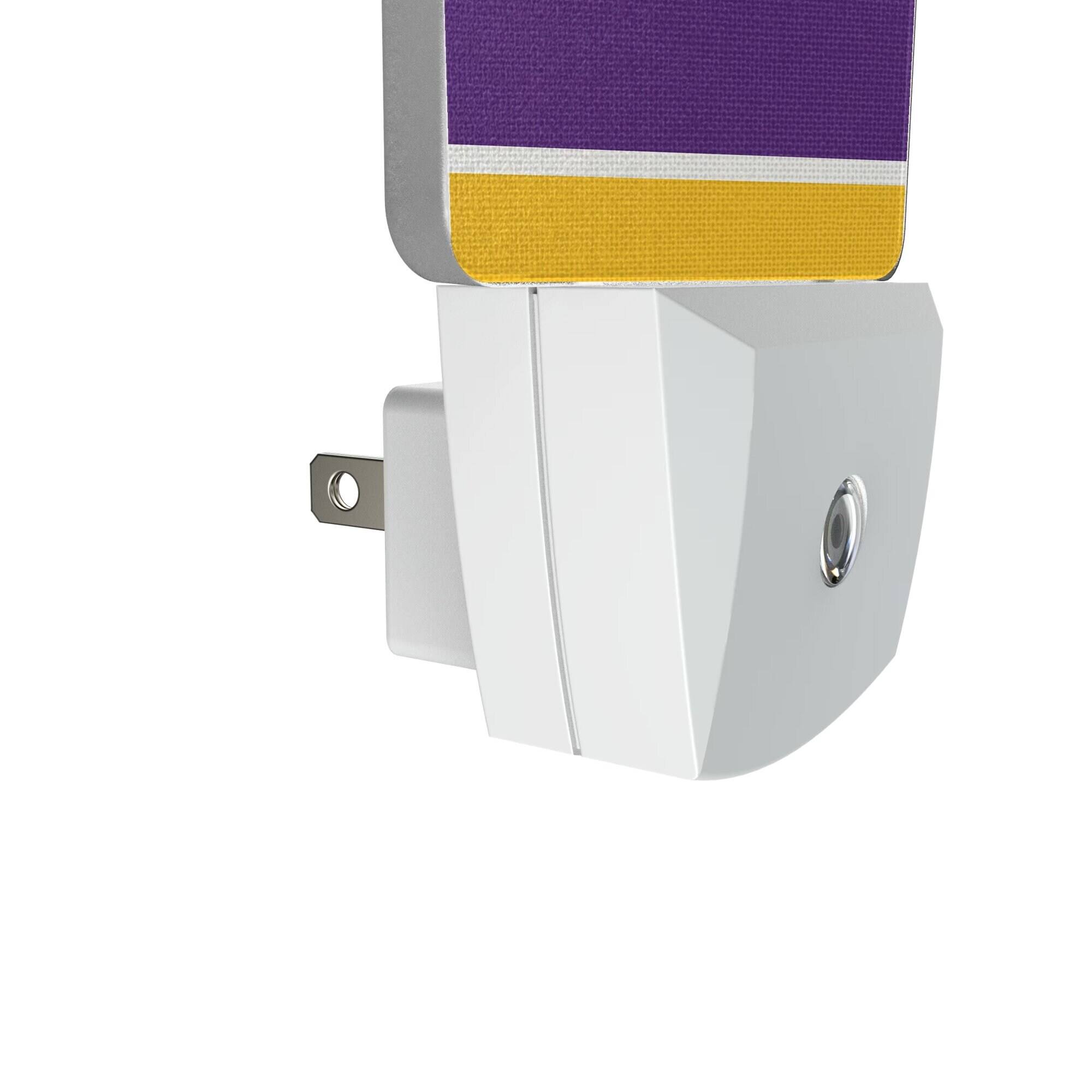 Alt View 2. Keyscaper - LSU Tigers Stripe Design Nightlight 2-Pack - Multicolor.