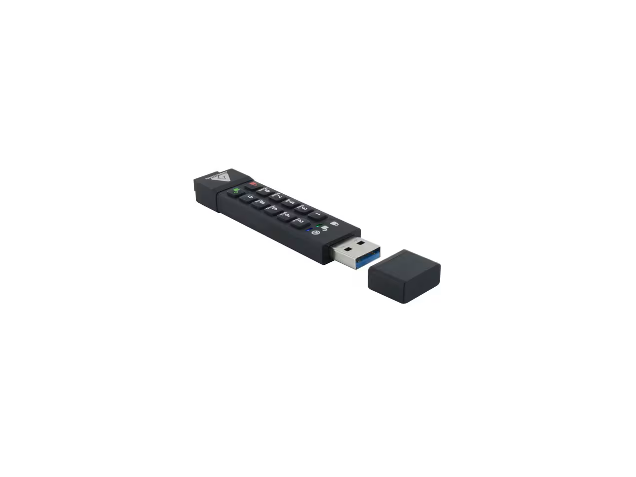 Apricorn - Aegis Secure Key 3z 64GB USB 3.1 Flash Drive - 256-bit AES, 77/72 MB/s, TAA Compliant - Black