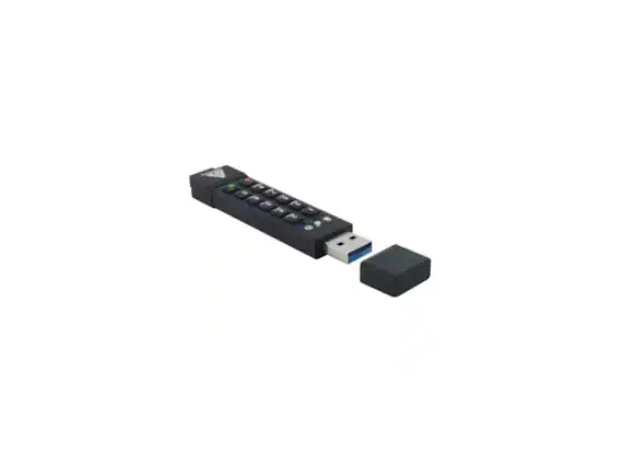 Front. Apricorn - Apricorn Aegis Secure Key 3z 64GB USB 3.1 Flash Drive - 256-bit AES, 77/72 MB/s, TAA Compliant - Black.