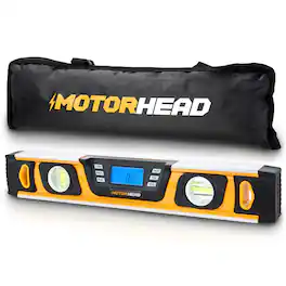 MOTORHEAD - 16 Inch Smart Digital Level, 0 to 180 Degree Range, Magnetic Base, Solid Aluminum Body