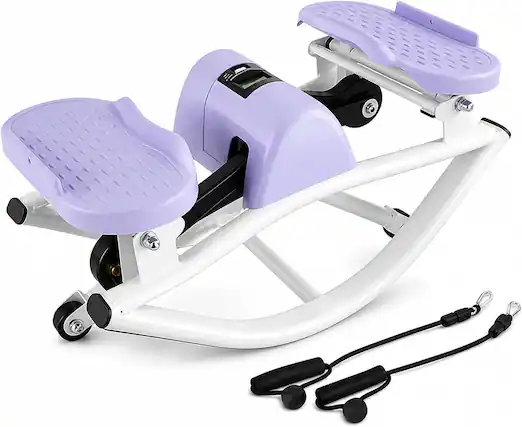 Front. Anysun - Swing Stepper Machine - Home Aerobic Fitness, Targets Waist & Legs, Foldable, Quiet, for Whole Family - Purple.