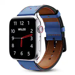 Waloo - Breathable Leather Band For Apple Watch - 40/41/42mm - Blue