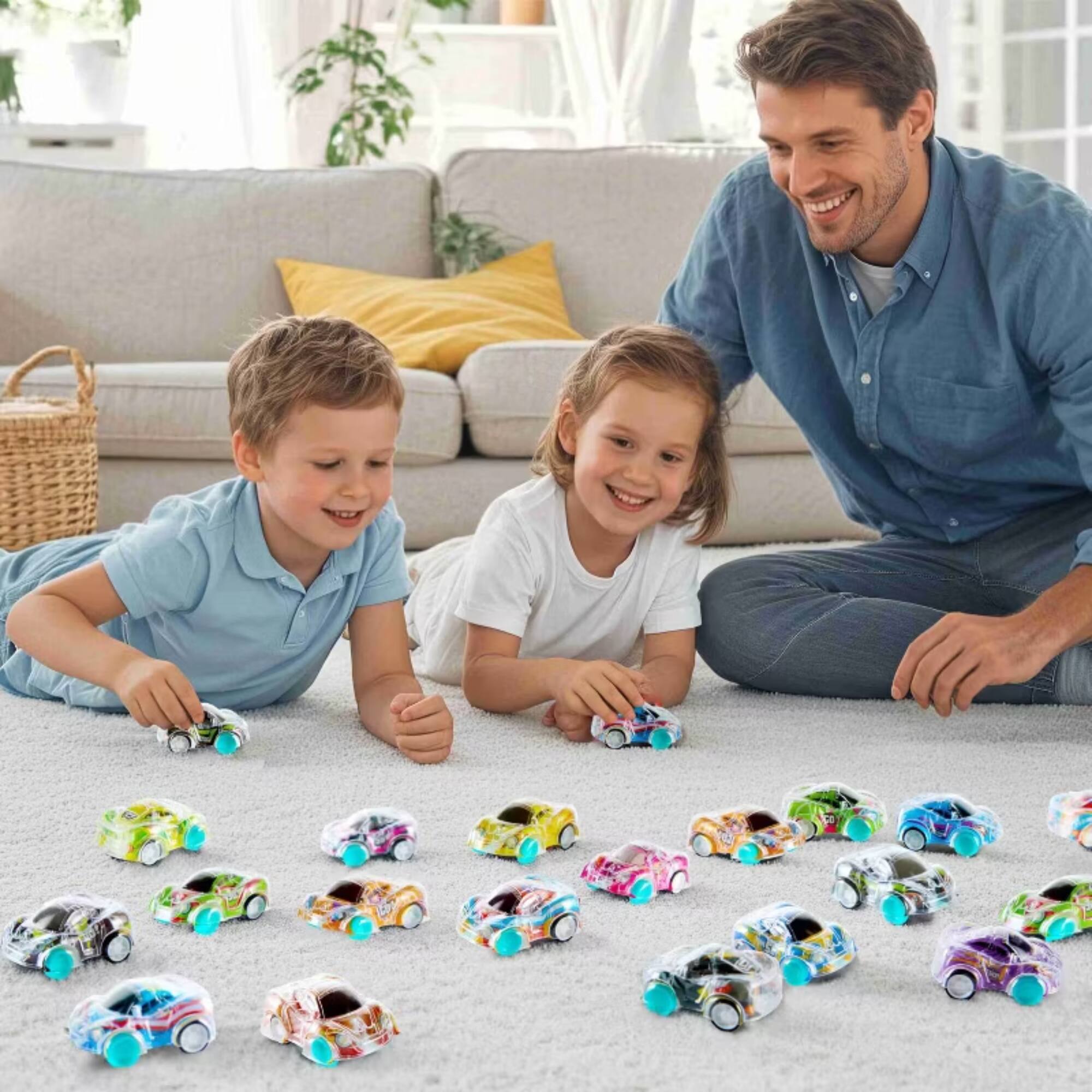 Angle. Joyfy - 50 Pcs Mini Pull Back Cars Bulk Toy Cars Party Favors for Kids Play Vehicles Prizes for Classroom Goodie Birthday Gifts.