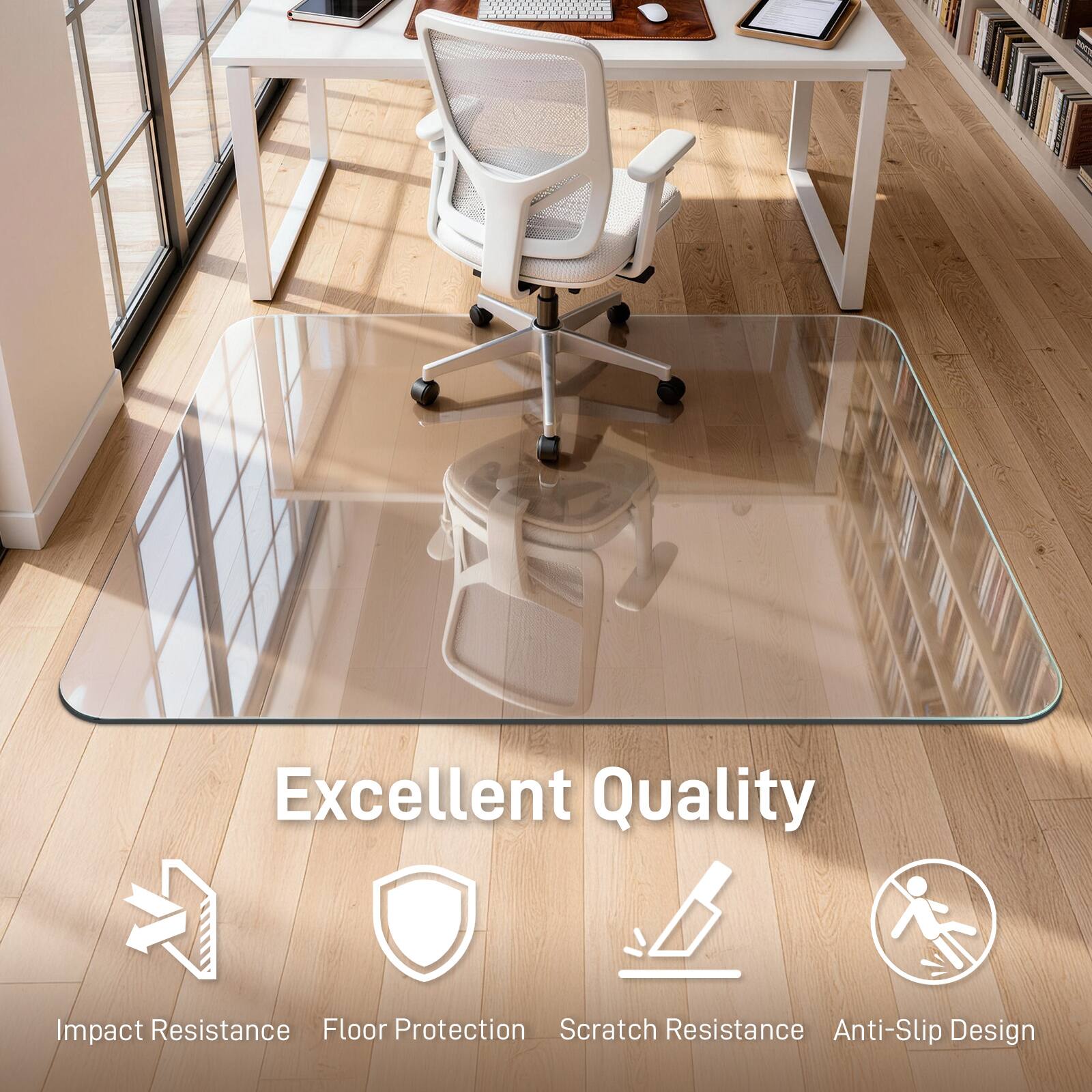 Excellent Quality  
Impact Resistance  
Floor Protection  
Scratch Resistance  
Anti-Slip Design