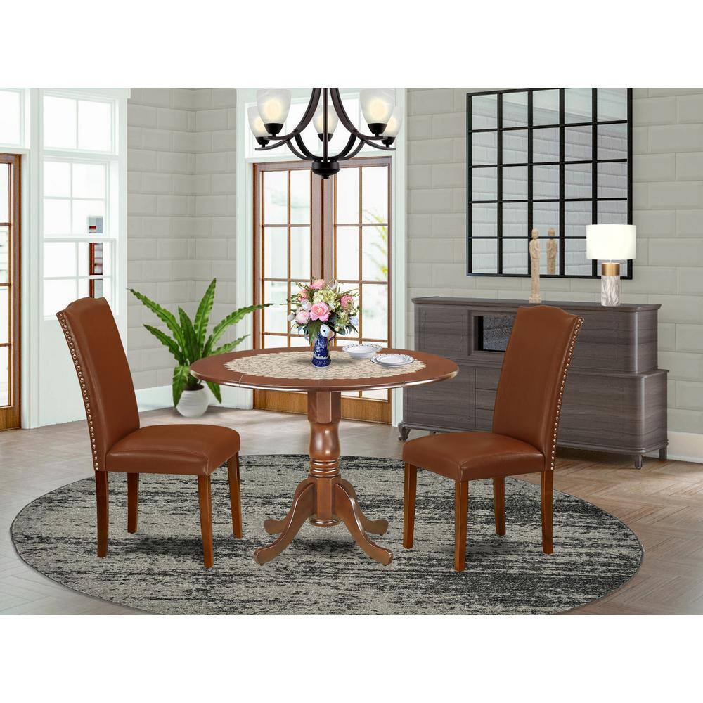 Left. East West Furniture - Dining Room Set Mahogany - Brown.