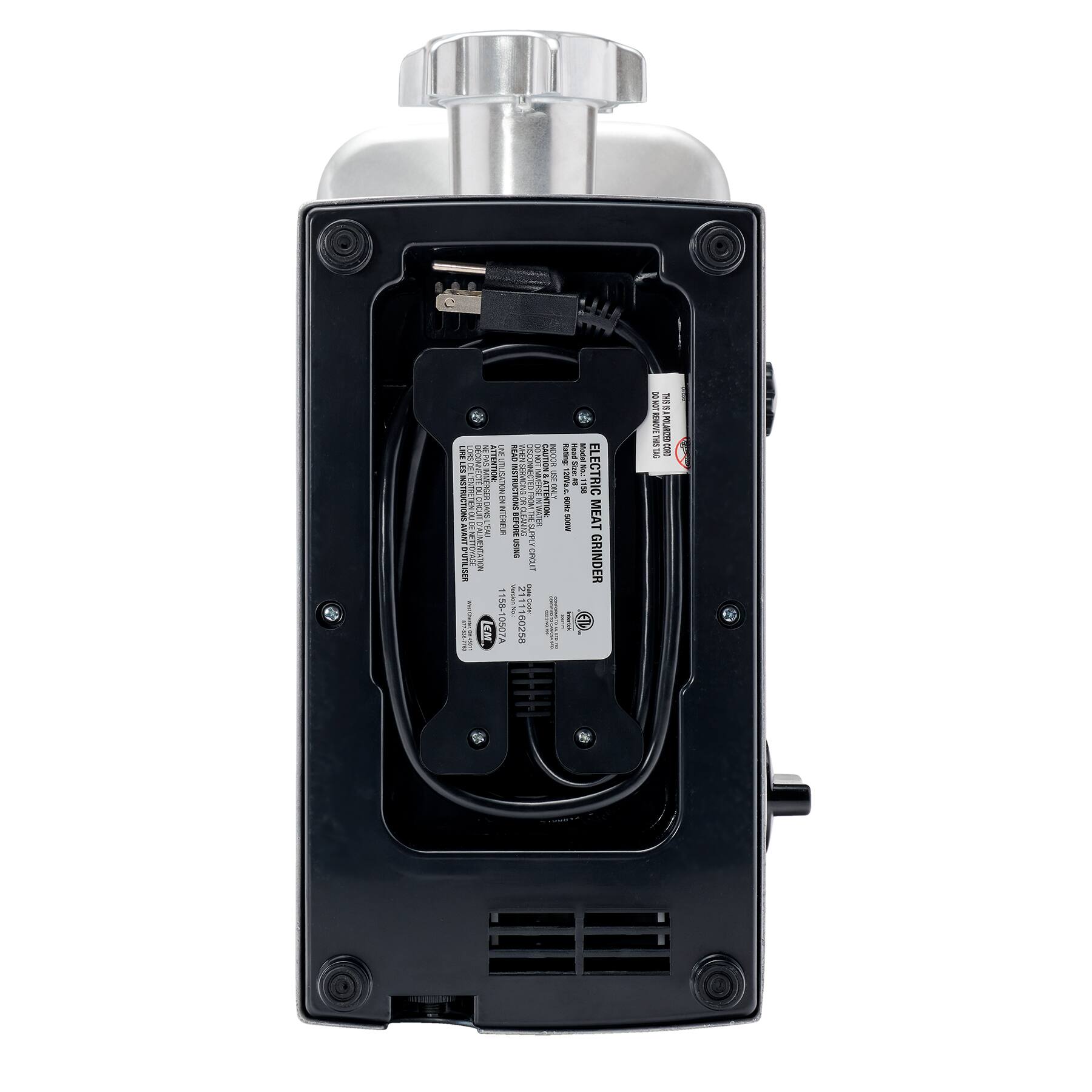 Alt View 12. LEM Product - Mighty Bite #8 Aluminum Grinder - Stainless.