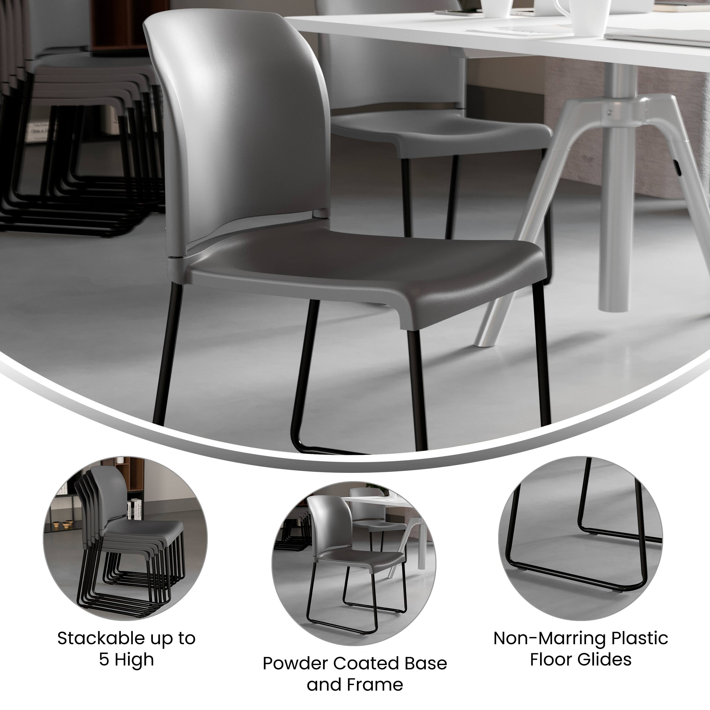 Stackable up to 5 High  
Powder Coated Base and Frame  
Non-Marring Plastic Floor Glides