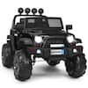Front. Gymax - Gymax Electric Kids Ride On 12V Truck Car w/ MP3 Remote Control Black - Black.