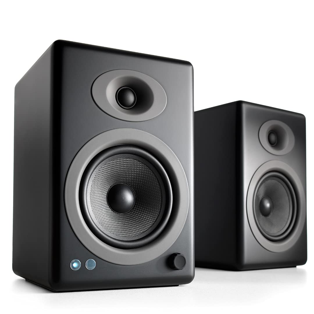 Left. Audioengine - A5+ Home Music System w/ Bluetooth aptX-HD - Black.