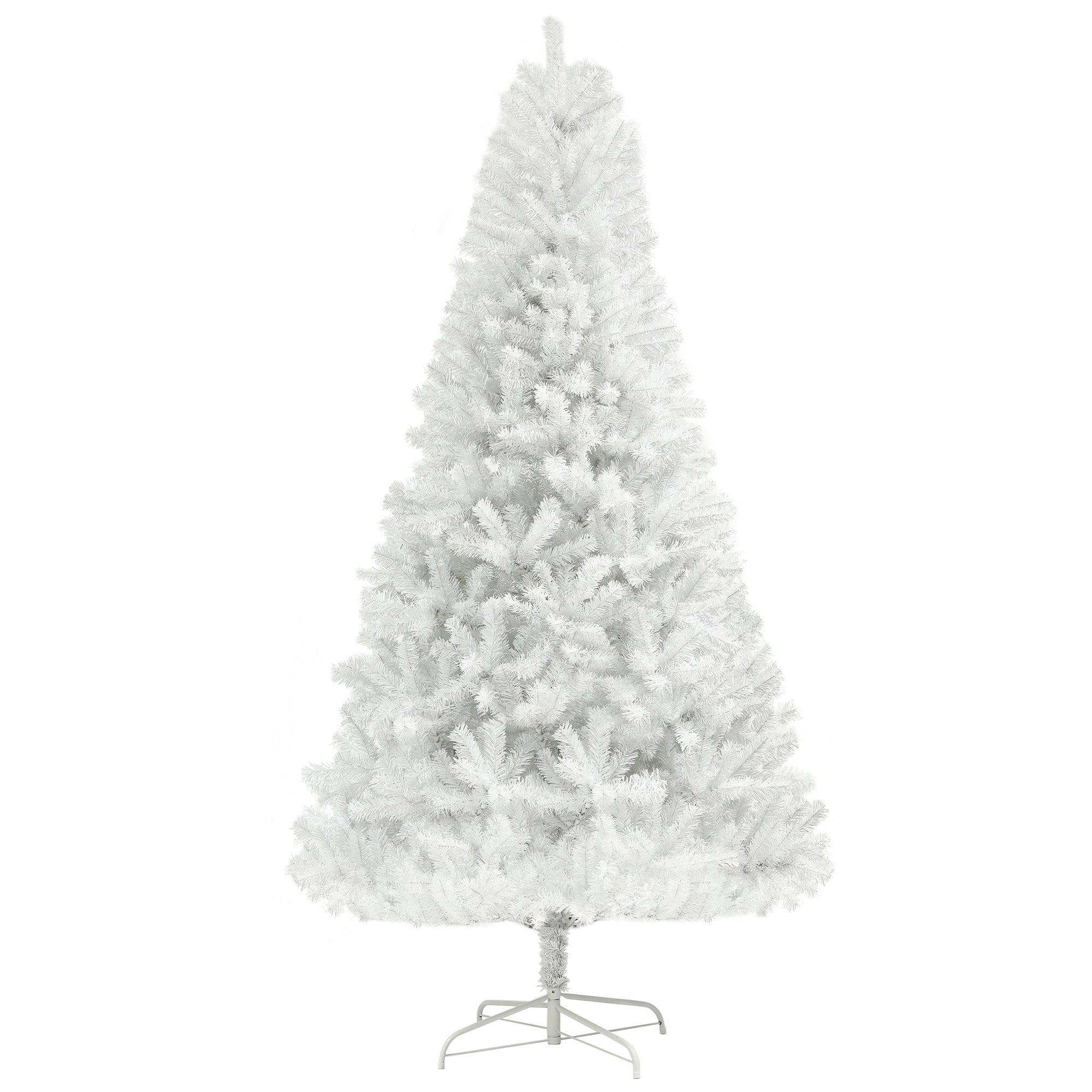 Homcom - Unlit Artificial Christmas Tree, Holiday Decor with 1000 Branch Tips - White