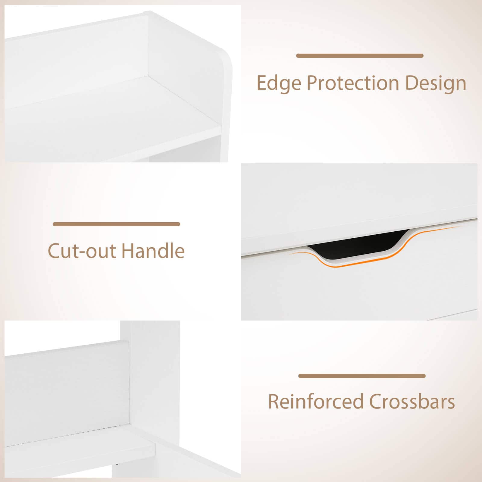 Edge Protection Design Cut-out Handle Reinforced Crossbars