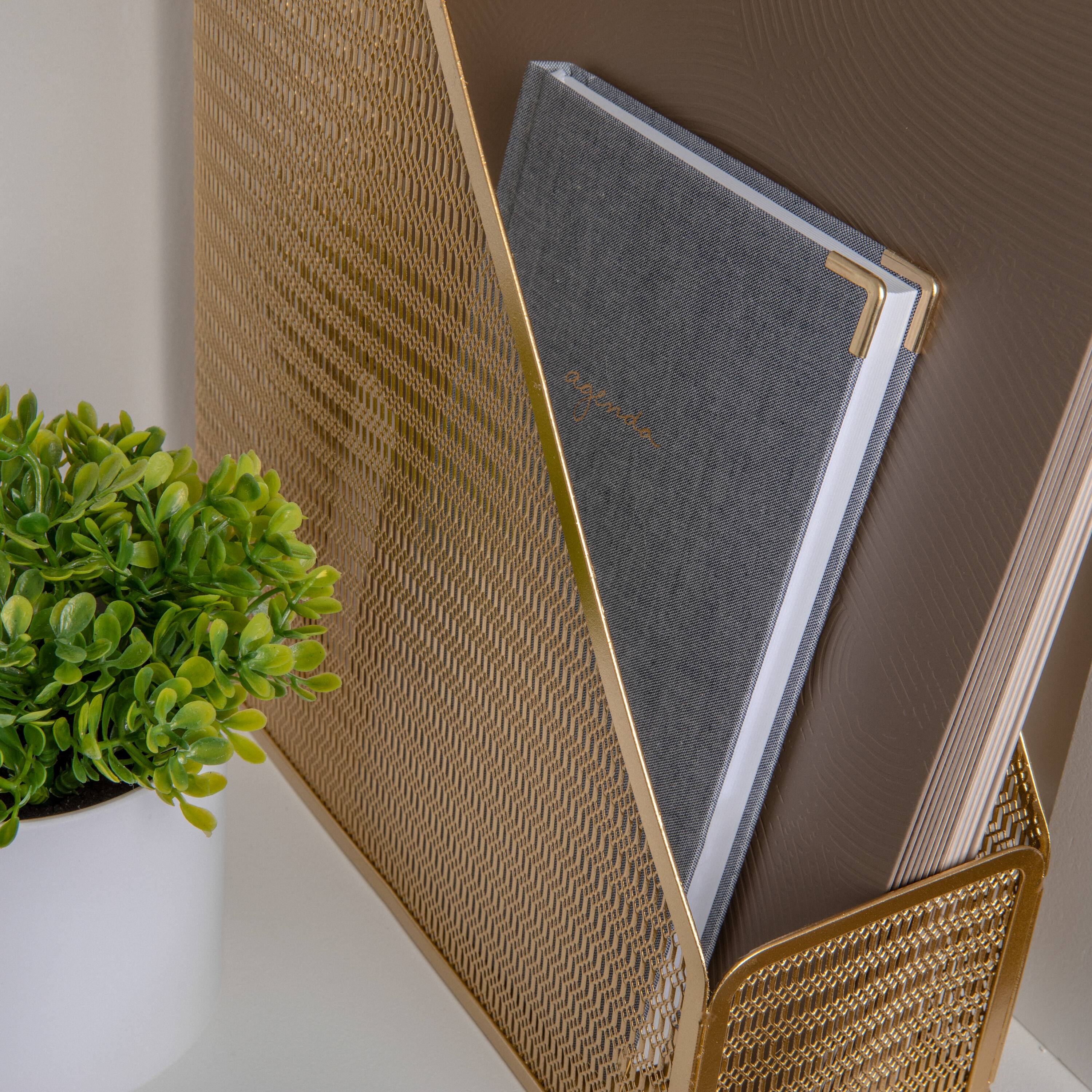 Alt View 13. Martha Stewart - Ryder Premium Single Slot Desktop Holder - Gold.