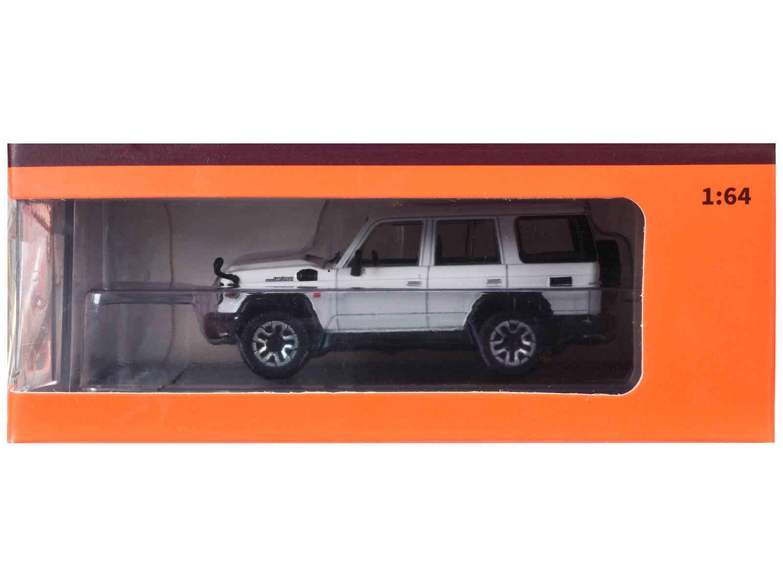 Alt View 4. GCD - Toyota Land Cruiser (J76) RHD (Right Hand Drive) White 1/64 Diecast Model Car by GCD.