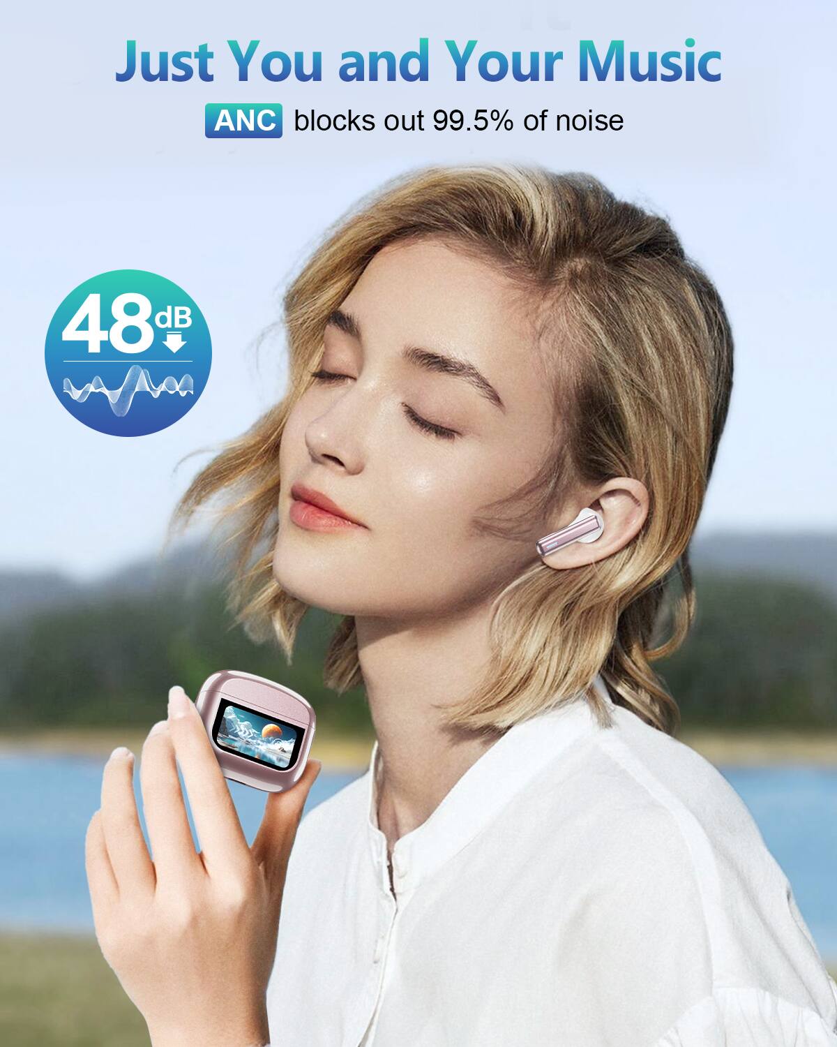 Just You and Your Music  
ANC blocks out 99.5% of noise  
48 dB