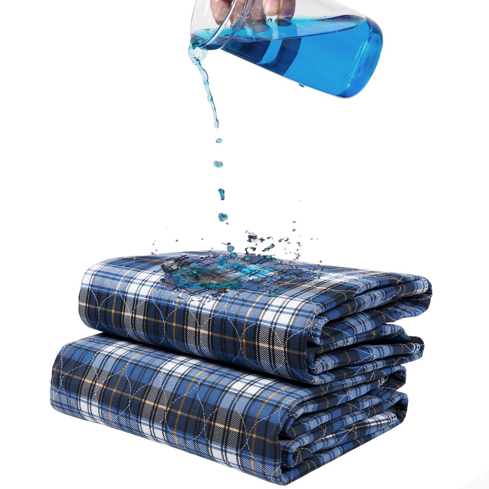 Front. TECH SAFARI - Non slip Bed Pads For Washable Waterproof Adult Adults Dog - Gray.