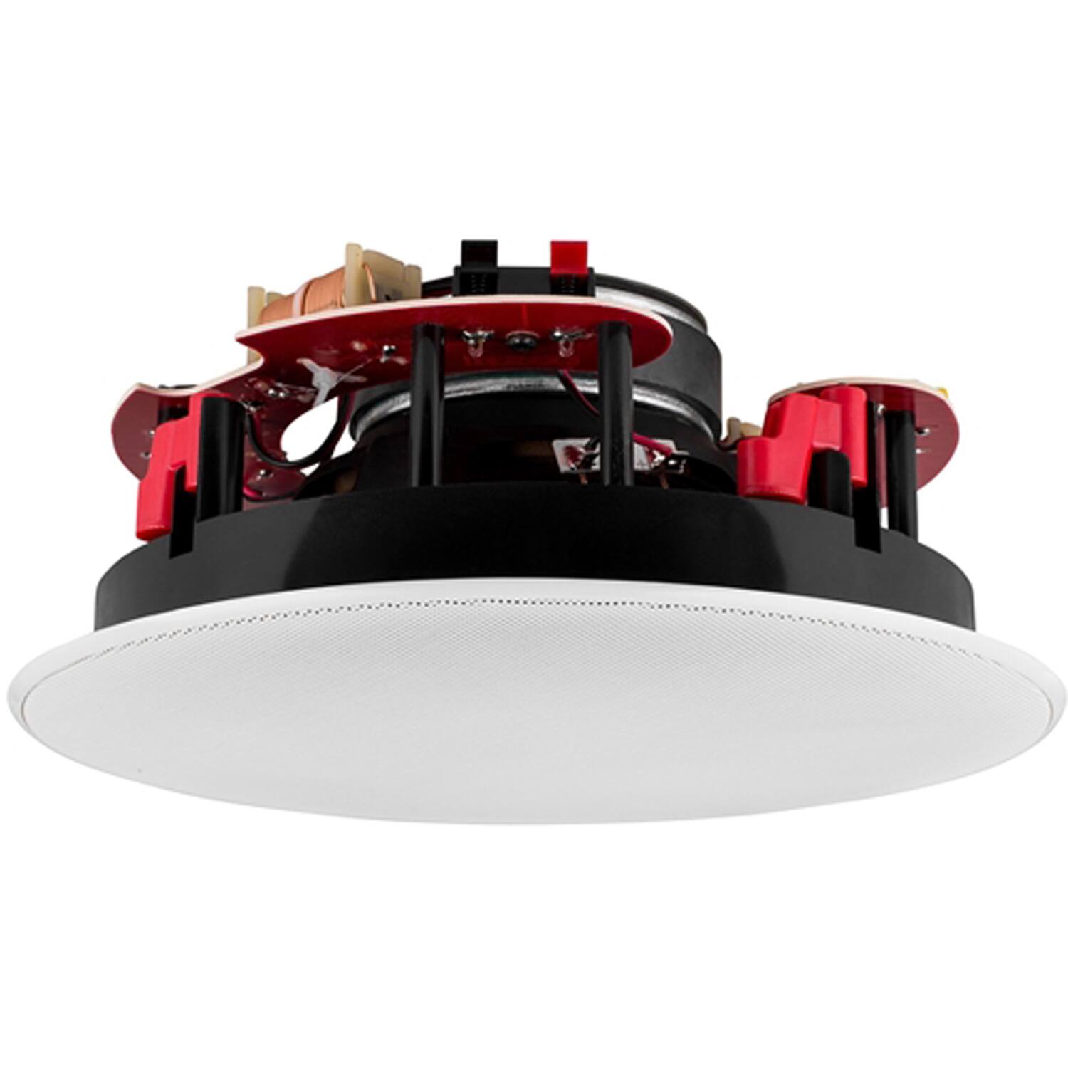 Alt View 4. Dayton Audio - Micro-Edge ME652C 6.5" 35W RMS Stereo In-Ceiling Speaker, Aramid Fiber Woofer, Dual Silk Dome Tweeters, 8 Ohm - Black.