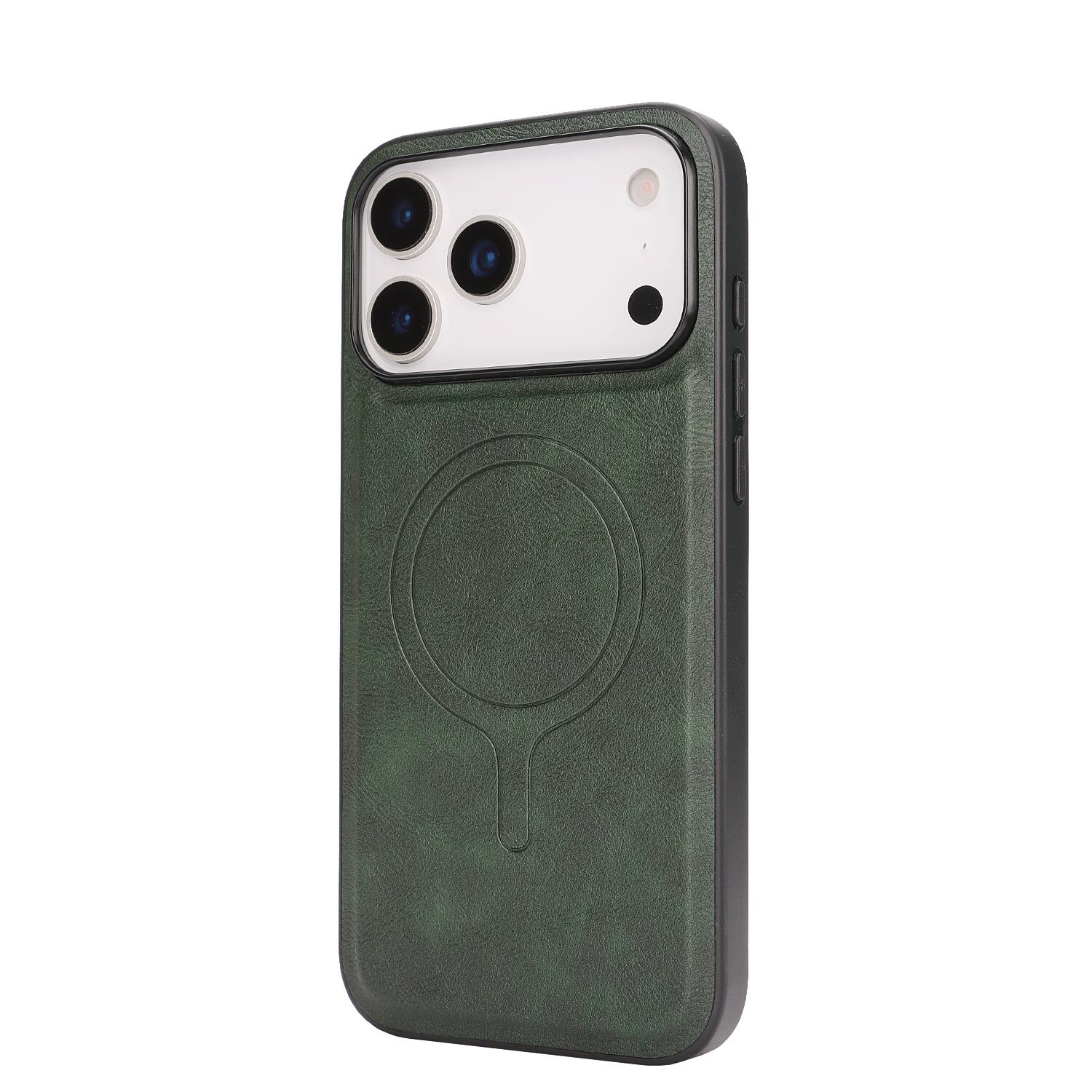 Alt View 4. Dteck - 2-in-1 Magnetic Wallet Case for Apple iPhone 17 Pro Max, Shockproof PU Leather Cover with Detachable 7-Card Holder - Green.