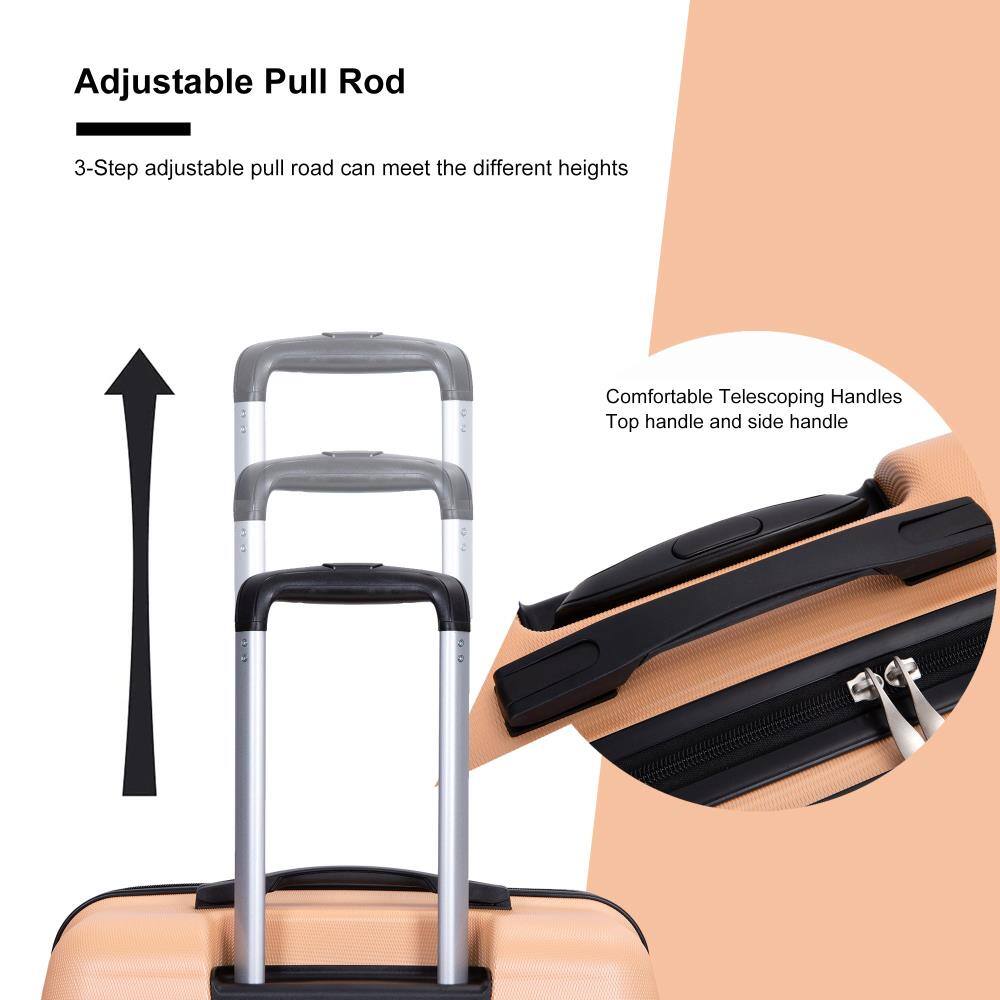 Adjustable Pull Rod  
3-Step adjustable pull rod can meet the different heights  

Comfortable Telescoping Handles  
Top handle and side handle