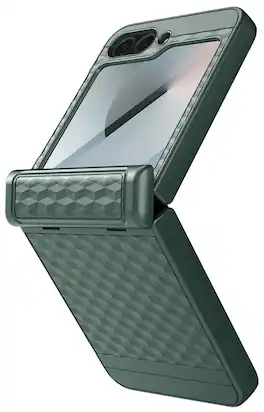Nakedcellphone - Sigma Rizz Case for Samsung Galaxy Z Flip 6 / Z Flip 7 FE - Screen Protection and Hinge Cover - Green