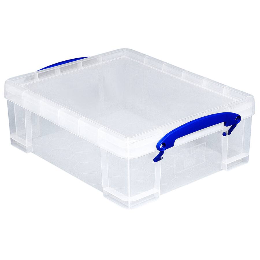 Really Useful Box 8.1L Plastic Storage Container with Clip Lock Handle ...