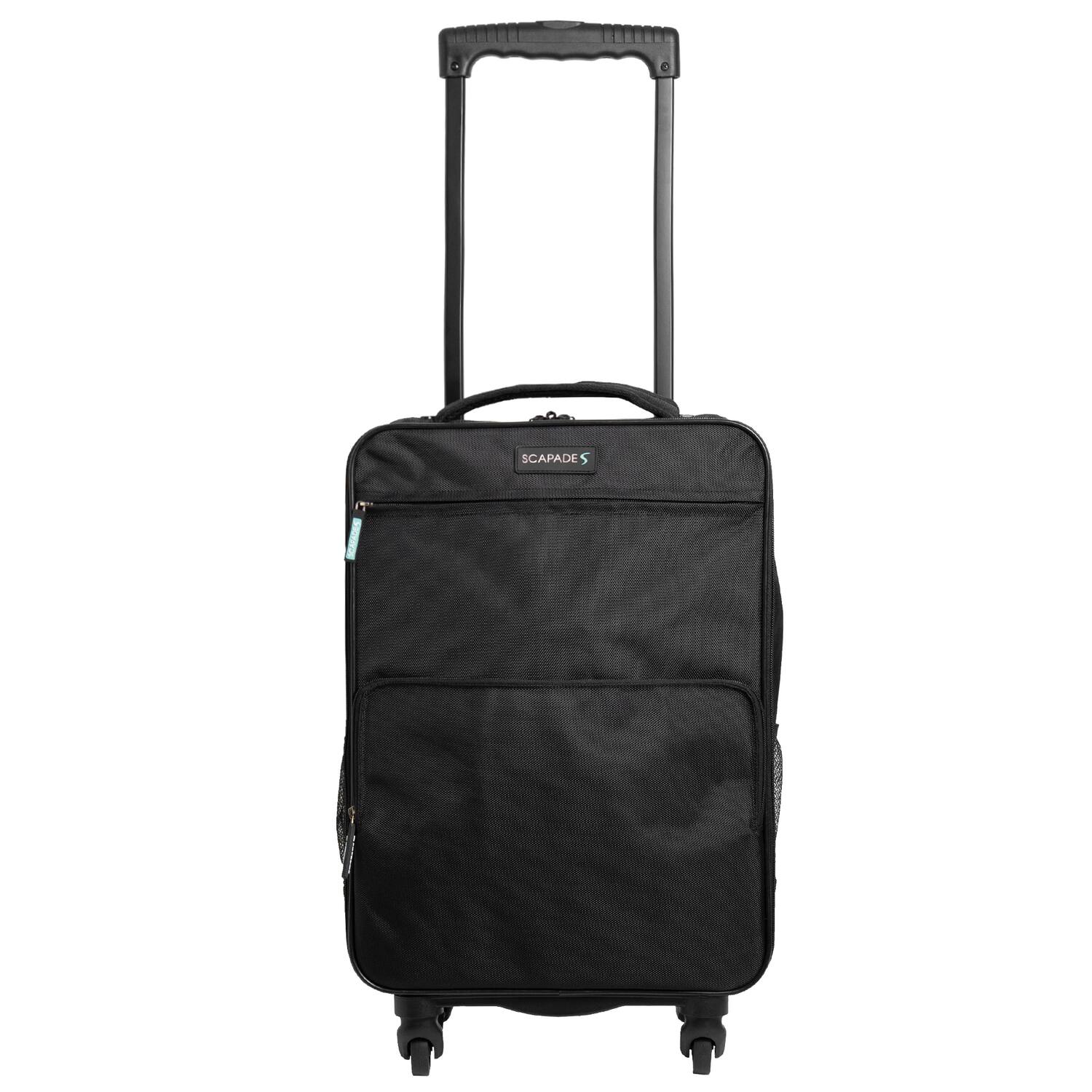 Back. Scapade - AirSlim 4-Wheel Super-Lightweight Collapsible Carry-on Suitcase - Black.