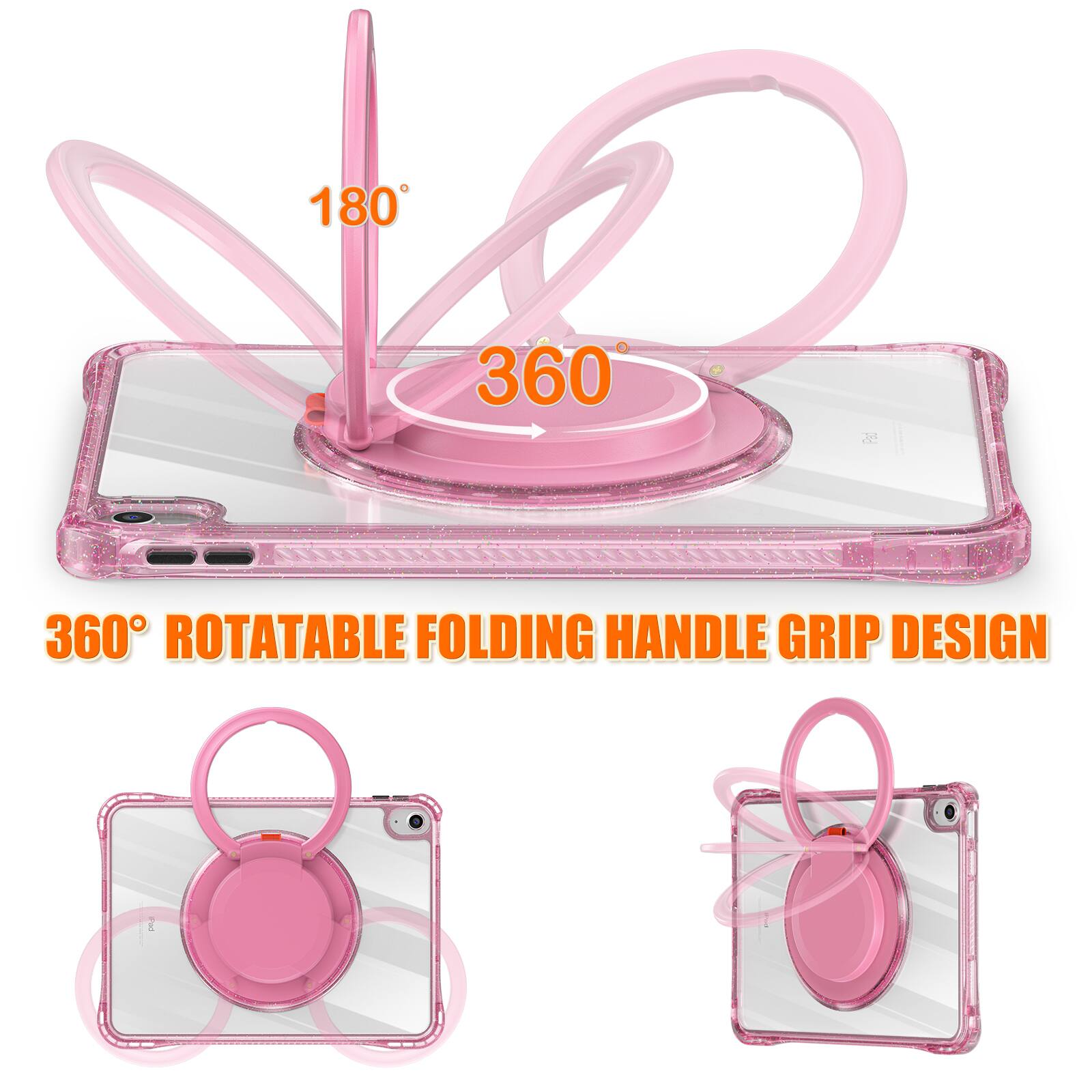 180° 360° ROTATABLE FOLDING HANDLE GRIP DESIGN