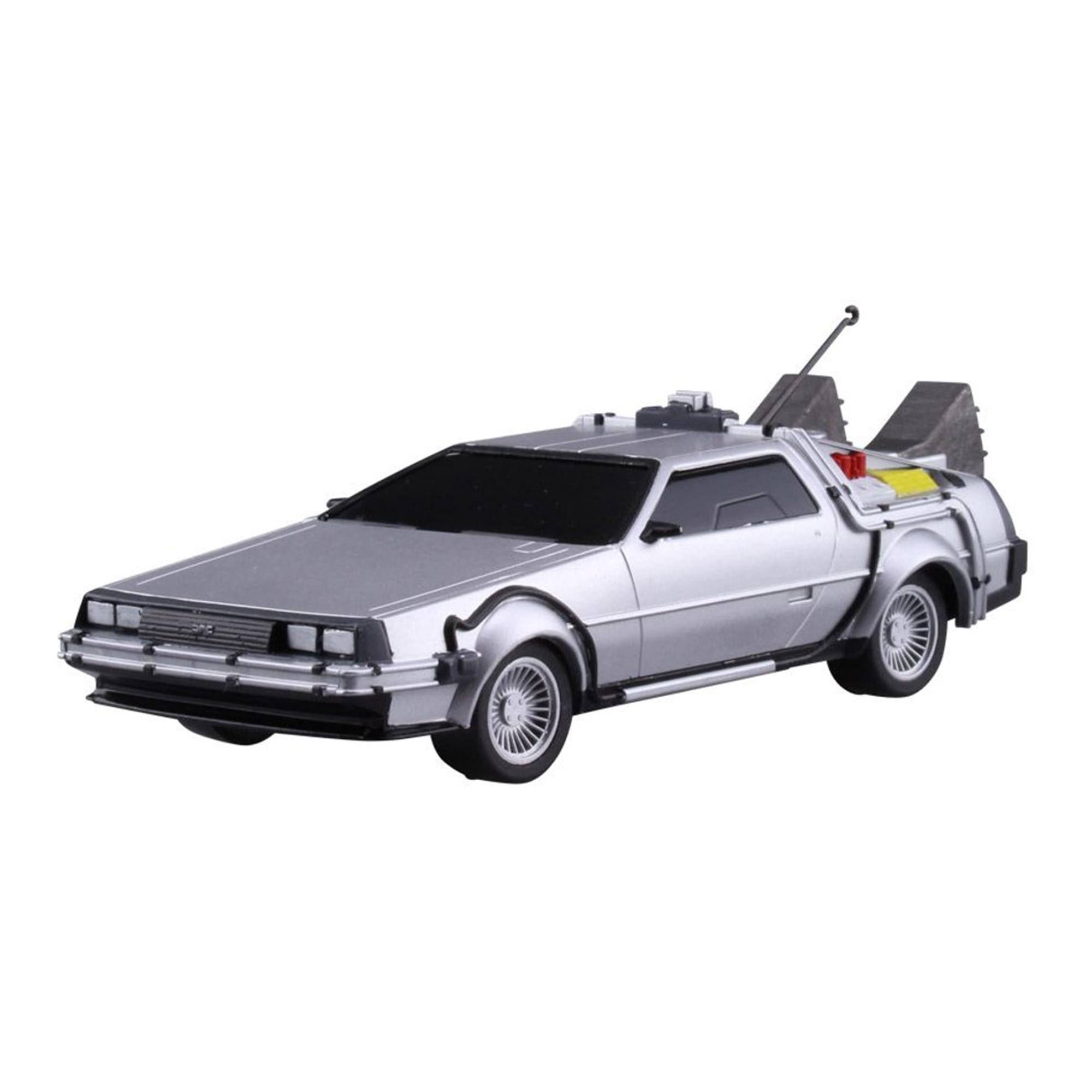 Front. Aoshima - Back to the Future Pullback DeLorean 1/43 Scale Model Kit - Silver.