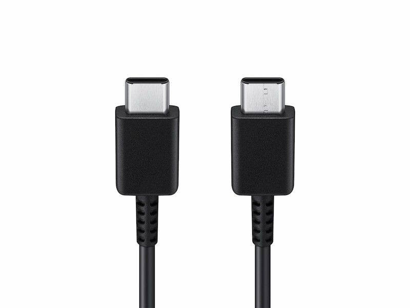 Angle. Samsung - Samsung Original USB-C to USB-C Cable - Bulk Packaging  - Black - Black.