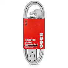 Staples 3-Outlet Extension Cord
13 AMP
125W
OSV
GRAY