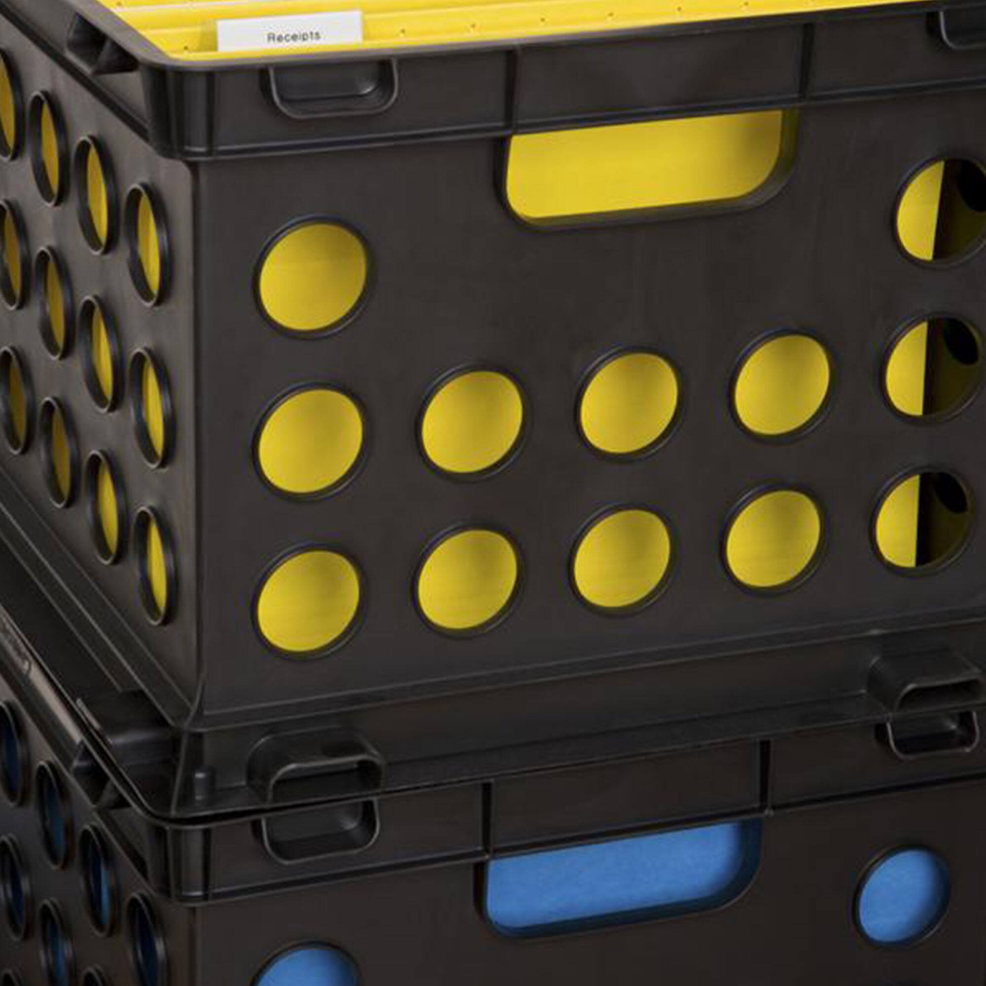 Alt View 4. Sterilite - Sterilite Stackable Sturdy Storage Crate Organizer Bins with Handles, 12 Pack.