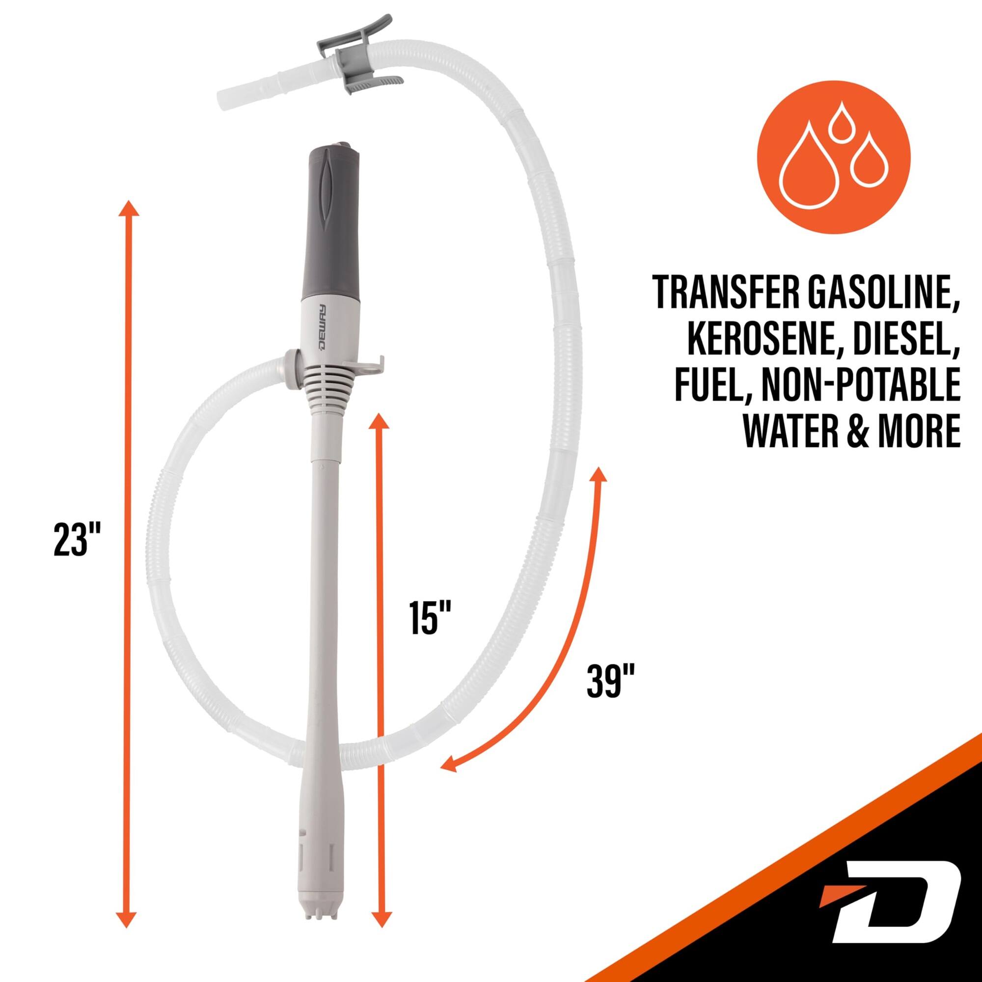 MIO TRANSFER GASOLINE, KEROSENE, DIESEL, FUEL, NON-POTABLE WATER & MORE  
23" 15" 39" D