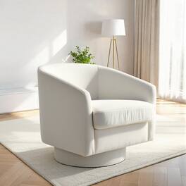 Dyonery - single-person swivel chair, with 360° rotation and ergonomic design, offers an excellent sitting posture - Beige