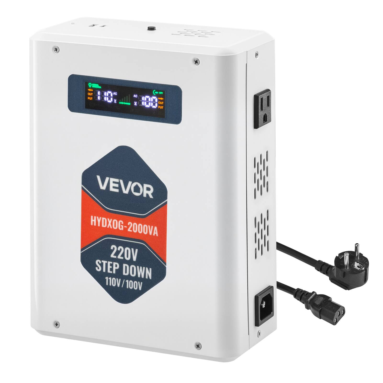 - PARK out PUT
AC AC ! LAVERNEL
on TUO PUT
VEVOR HYDXOG-2000VA 220V STEP DOWN 110V/100V
