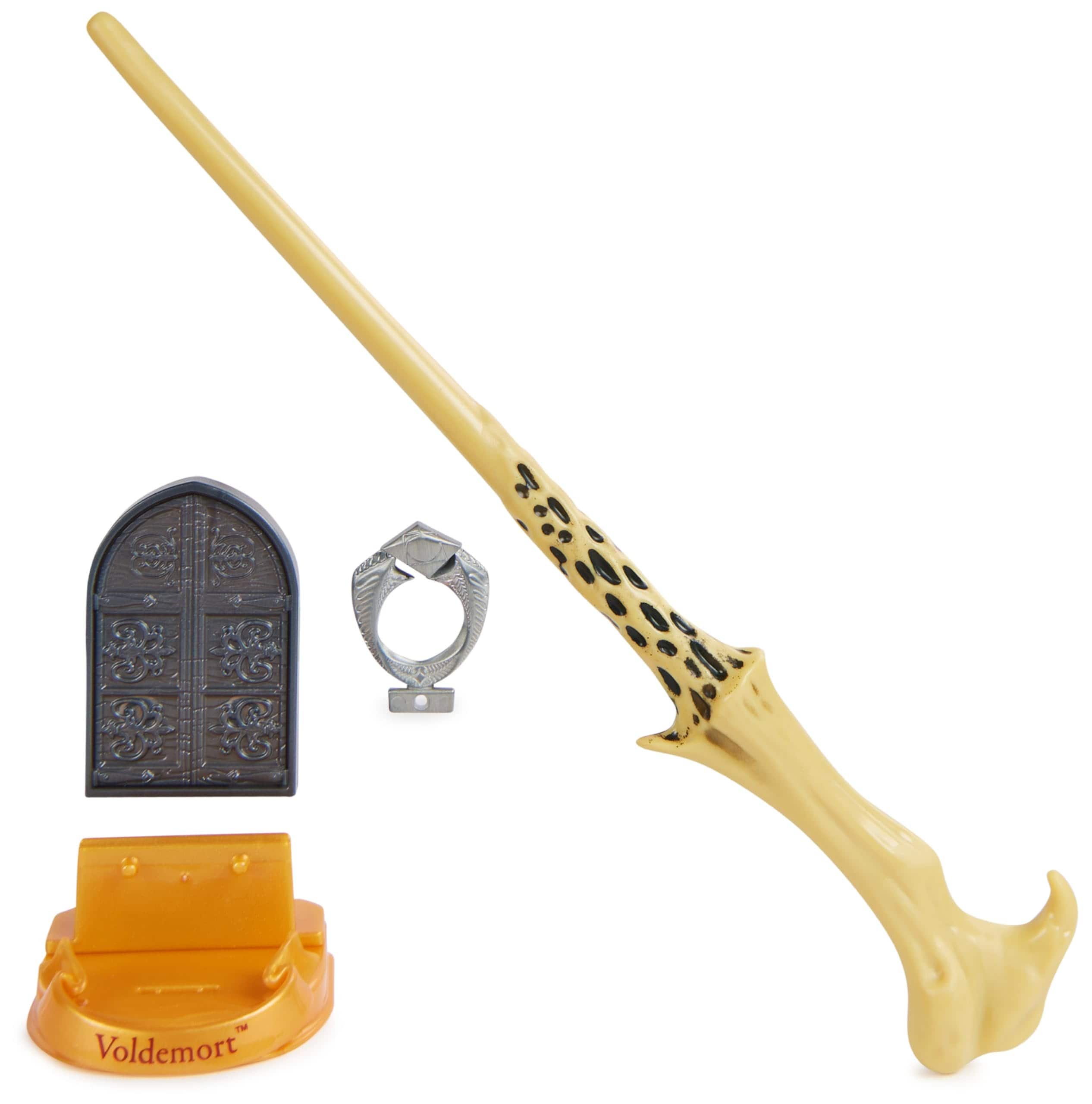 Harry Potter - 12-Inch Voldemort Magical Collector Wand with Die-Cast Horcrux Ring & Display Stand - Cream price history on PriceWatchPro