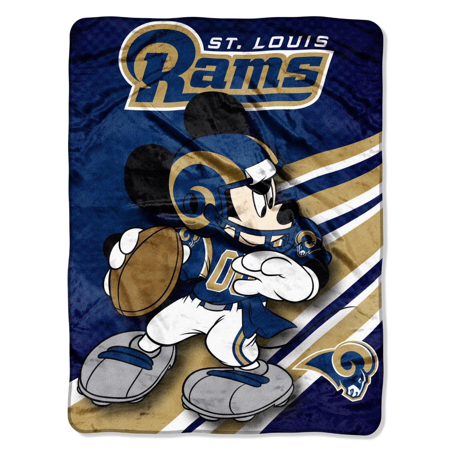 Northwest - Saint Louis Football Rams 46 x 60 inch Mickey Micro Raschel Plush Throw Blanket - Multi