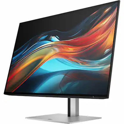 Front. HP - 24" IPS LCD 100Hz Monitor (USB, HDMI) - Black, Silver.