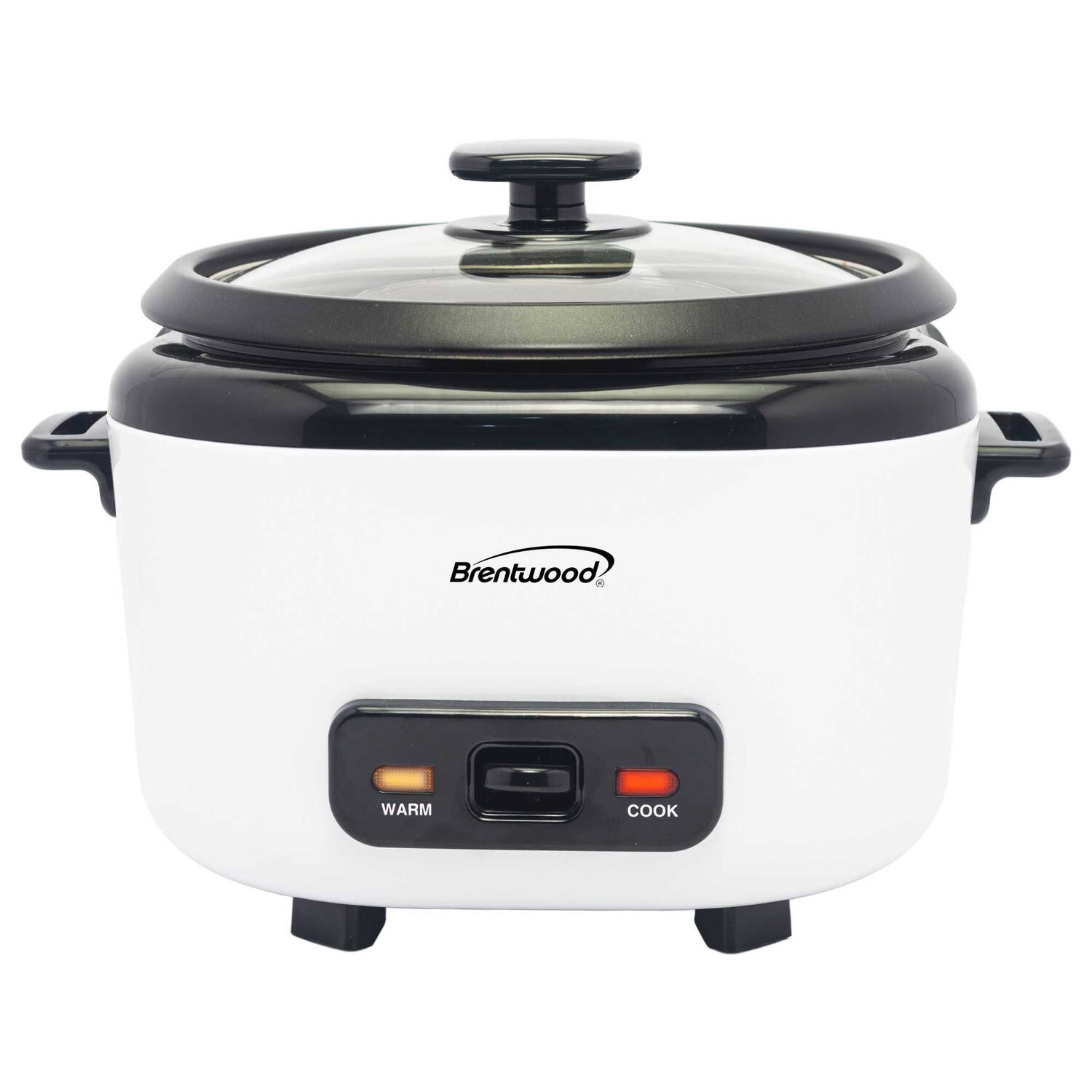 Brentwood - Rc-5016w 8-cups Uncooked/16-cups Cooked Electric Rice Cooker With Measuring Cup And Spatula - White