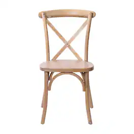 Flash Furniture - Advantage Medium With White Grain X-Back Chair - Brown