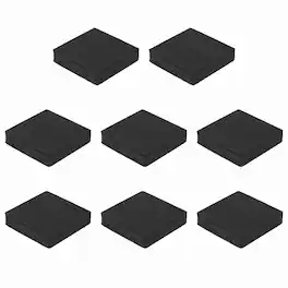 Unique Bargains - Single Sided Speaker Isolation Pads 60x60x15mm Square EVA Acoustic Foam Anti-Vibration Feet for Speaker Subwoofer, 8pcs - Black