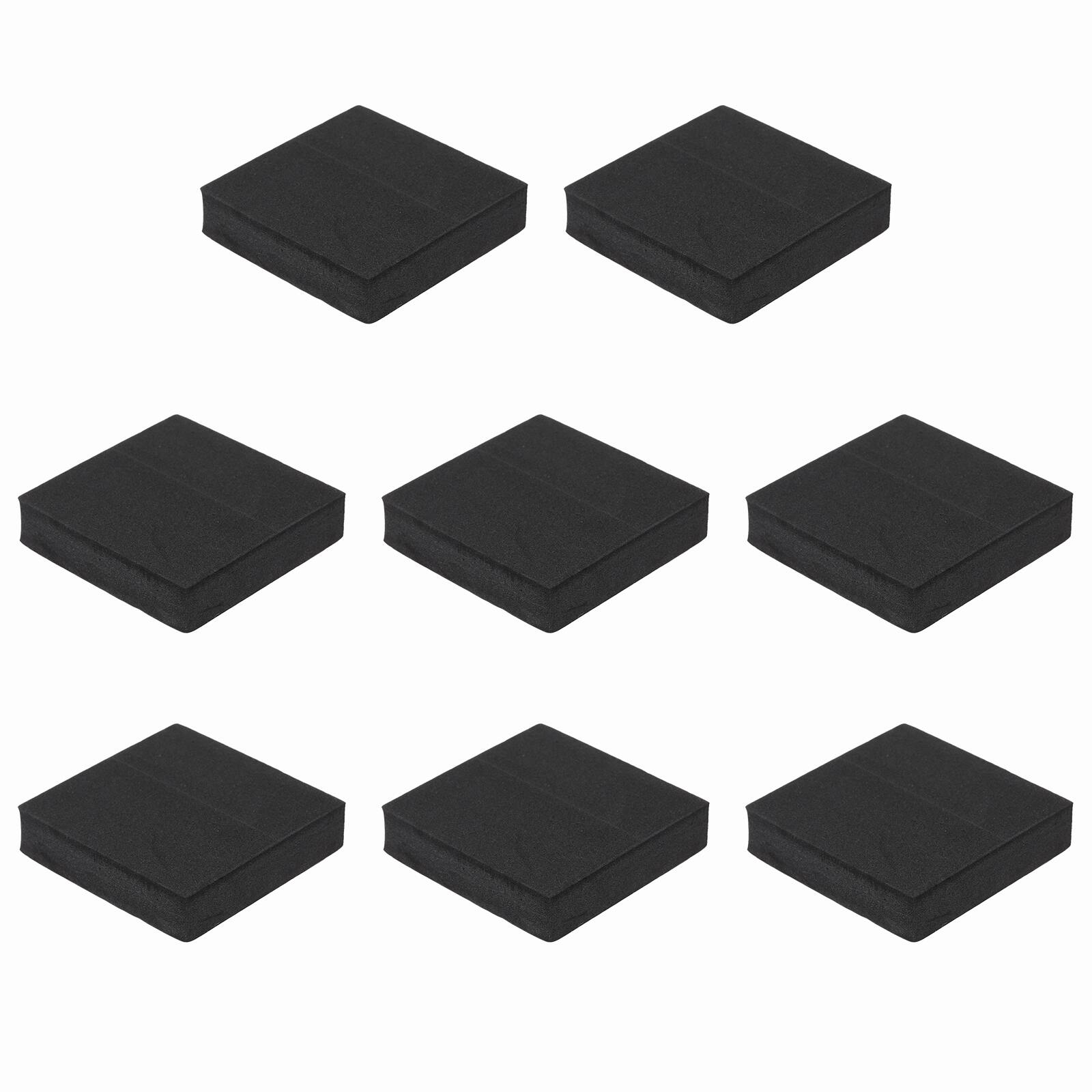 Front. Unique Bargains - Single Sided Speaker Isolation Pads 60x60x15mm Square EVA Acoustic Foam Anti-Vibration Feet for Speaker Subwoofer, 8pcs - Black.
