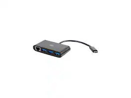 Cables to Go - C2g Usb C Hub With Ethernet - 3-Port Usb Hub - Black