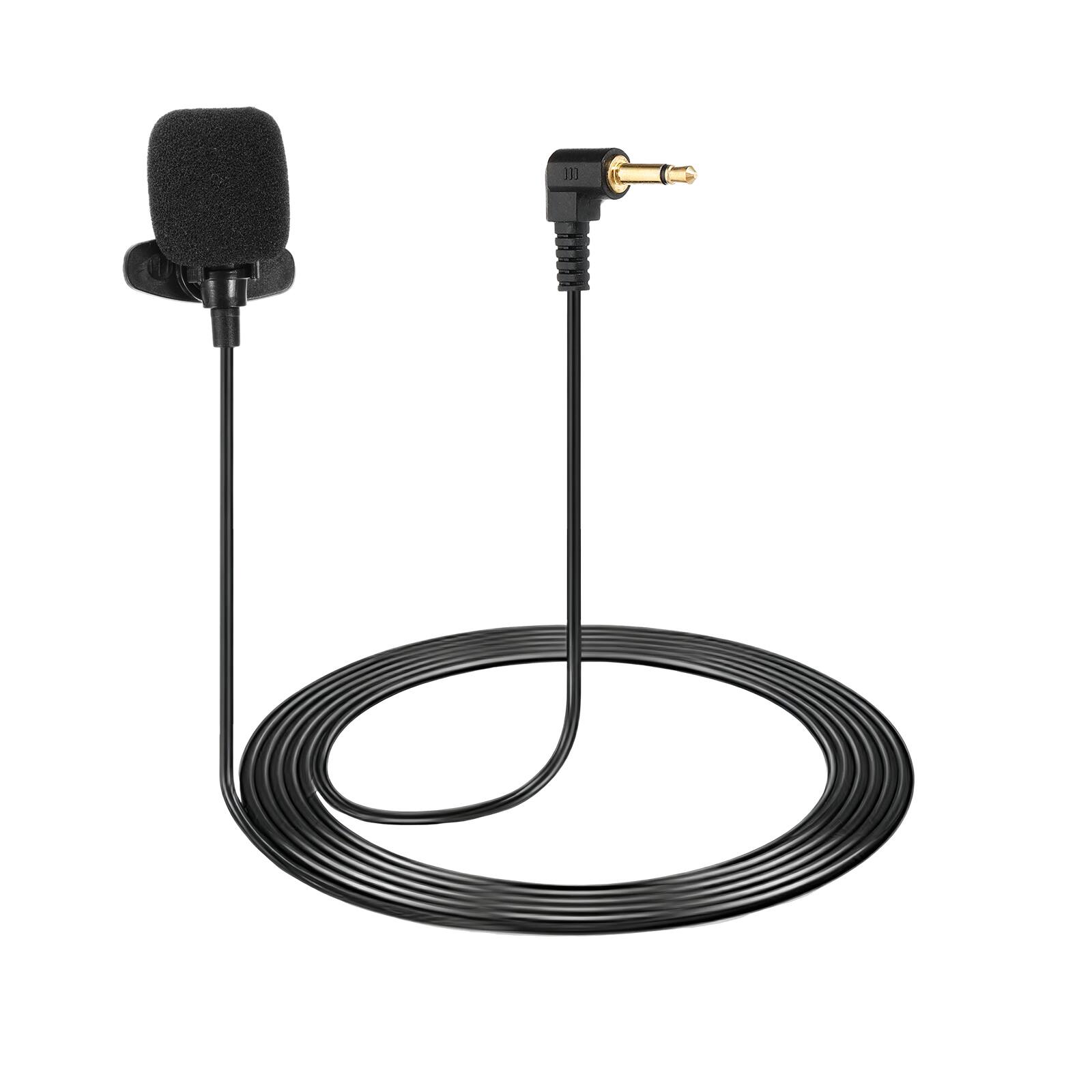 Front. Unique Bargains - Lavalier Lapel Microphone 3.5mm Elbow Mono Condenser Collar Mic 1.5m Wired Unidirectional for Teachers - Black.