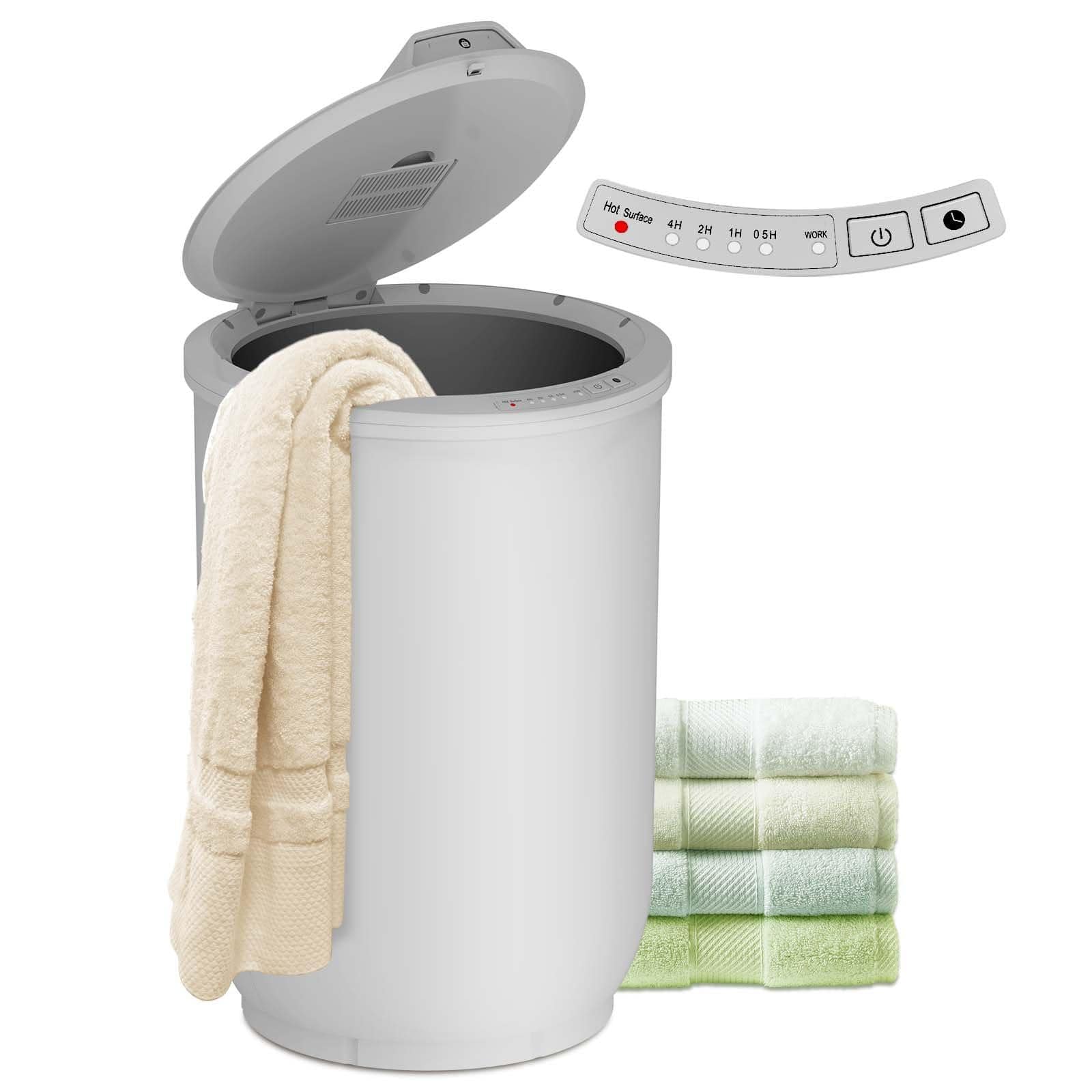 JETRANSPORT - Ultra Large Capacity Towel Warmer Bucket Rapid Heating With Timer One-button Control Safety Lock For Home - Gray