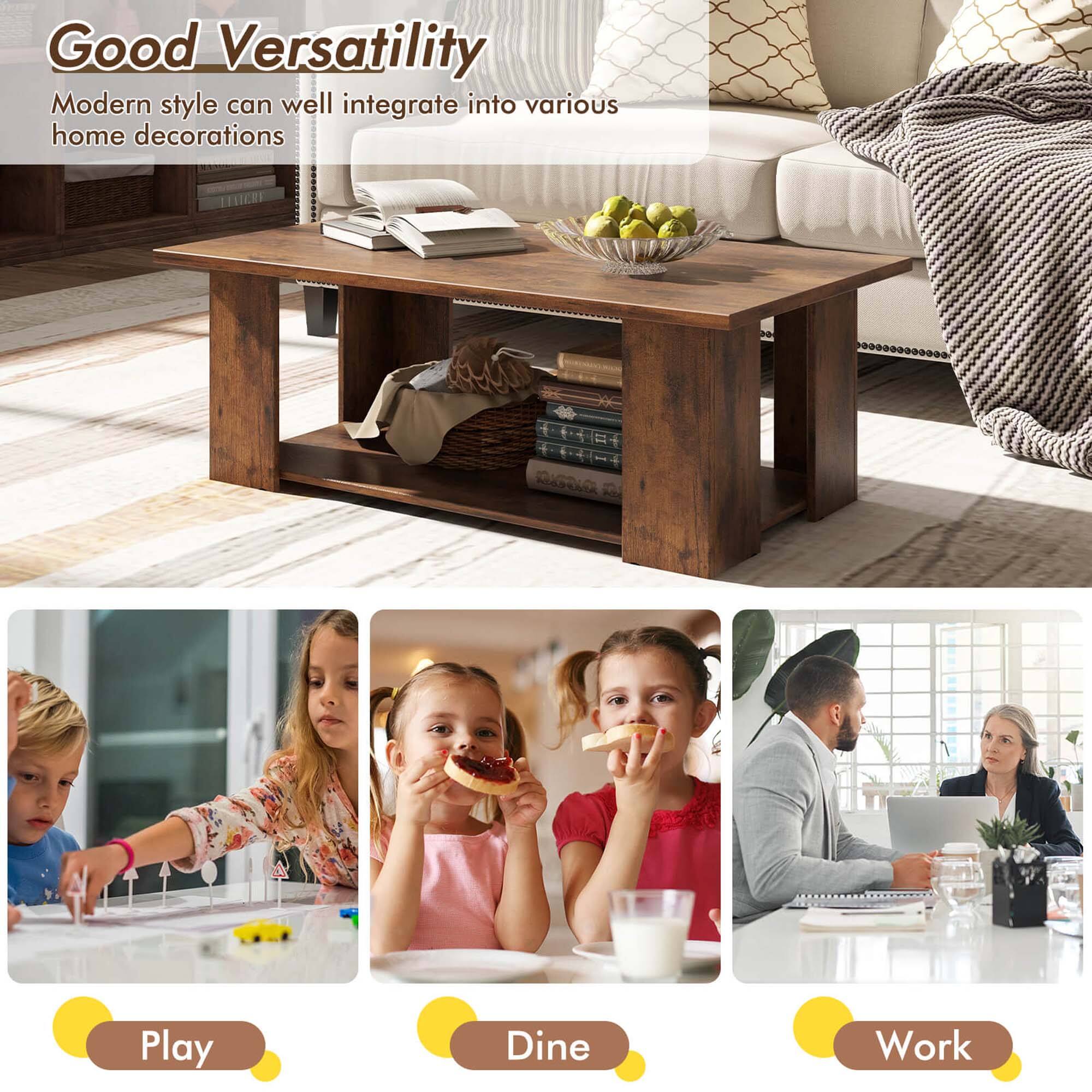 Good Versatility: Modern style can well integrate into various home decorations. Play, Dine, Work.