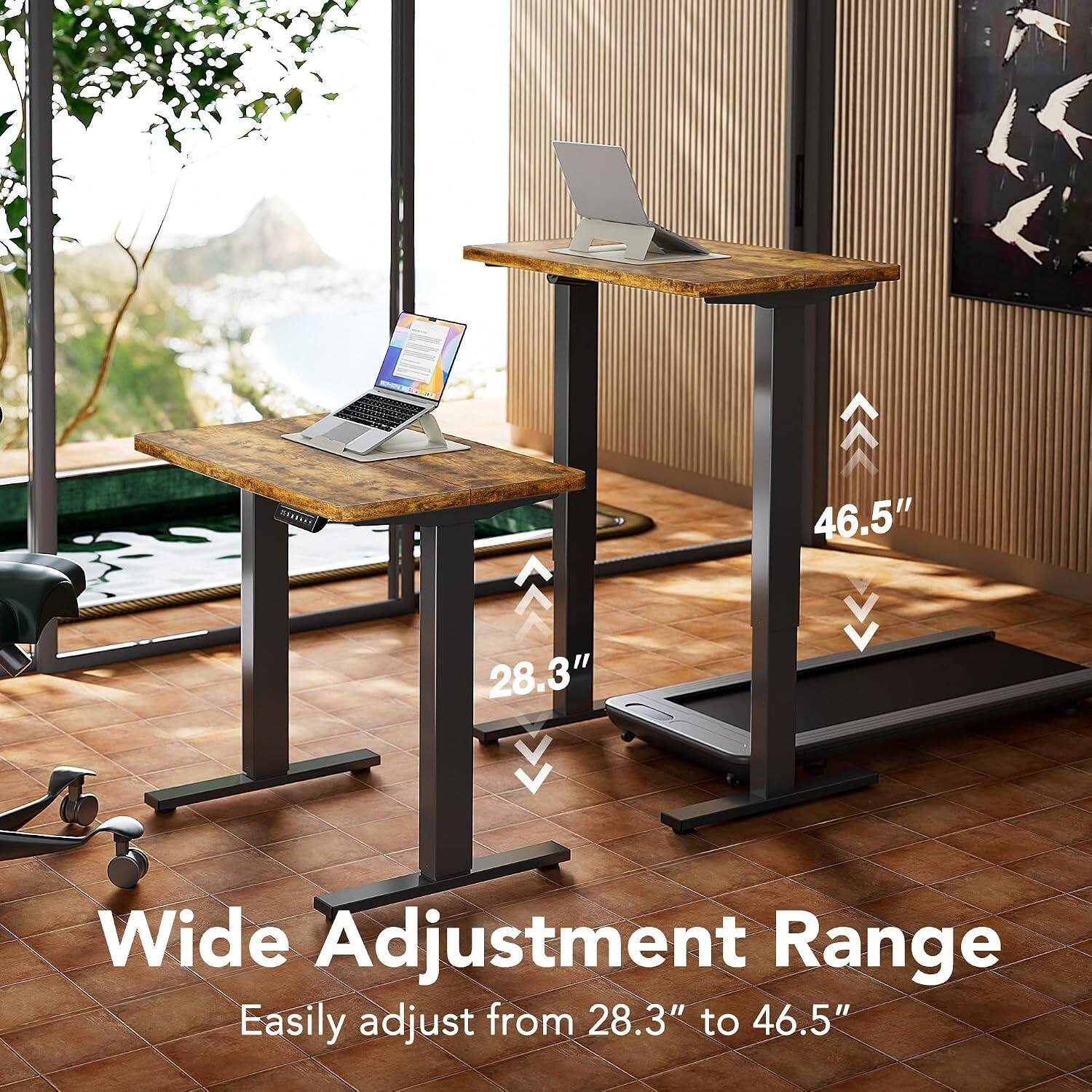 nas 46.5" 28.3" Wide Adjustment Range Easily adjust from 28.3" to 46.5"