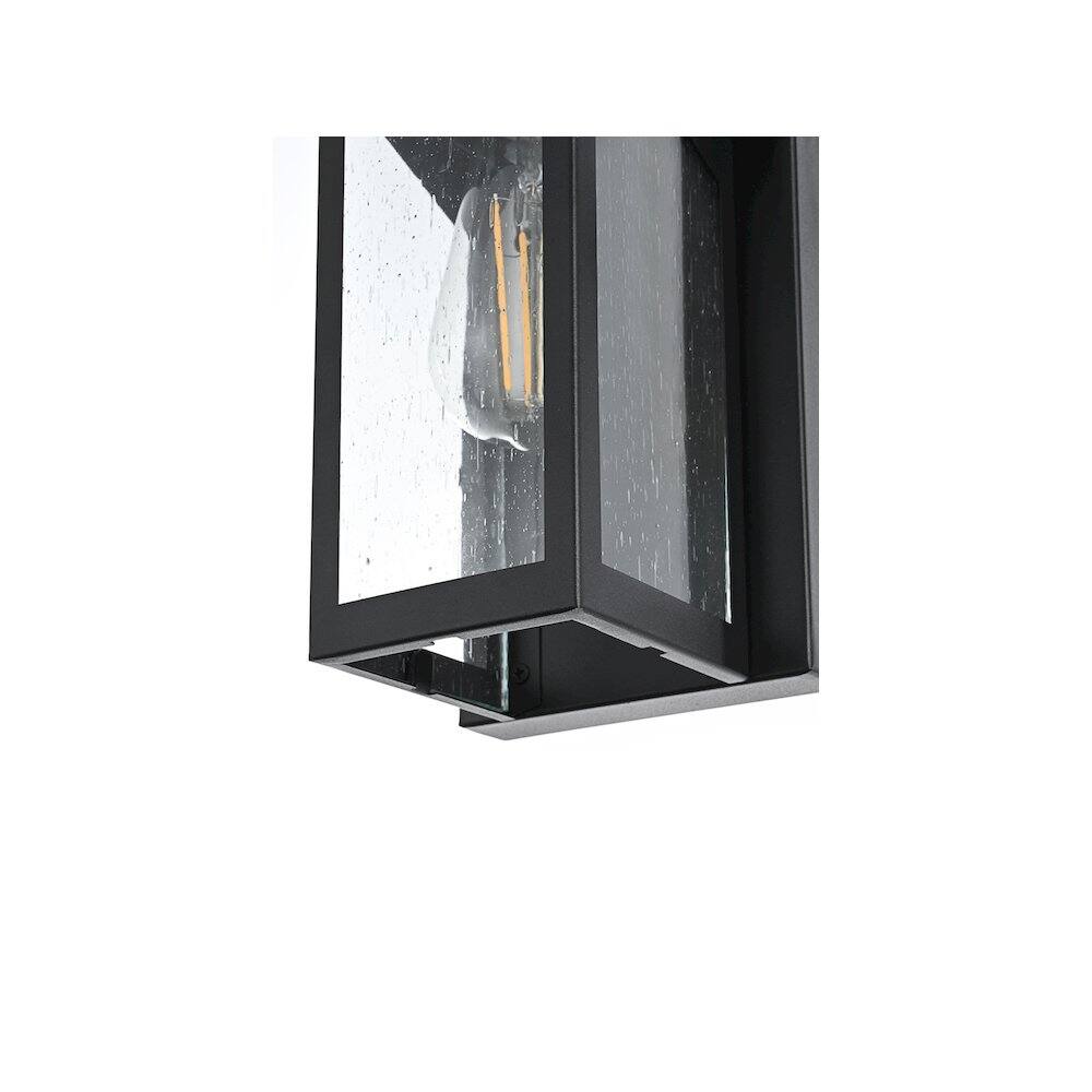 Alt View 1. Elegant Lighting - Dunton 7 inch Outdoor Pendant in Black - Black.