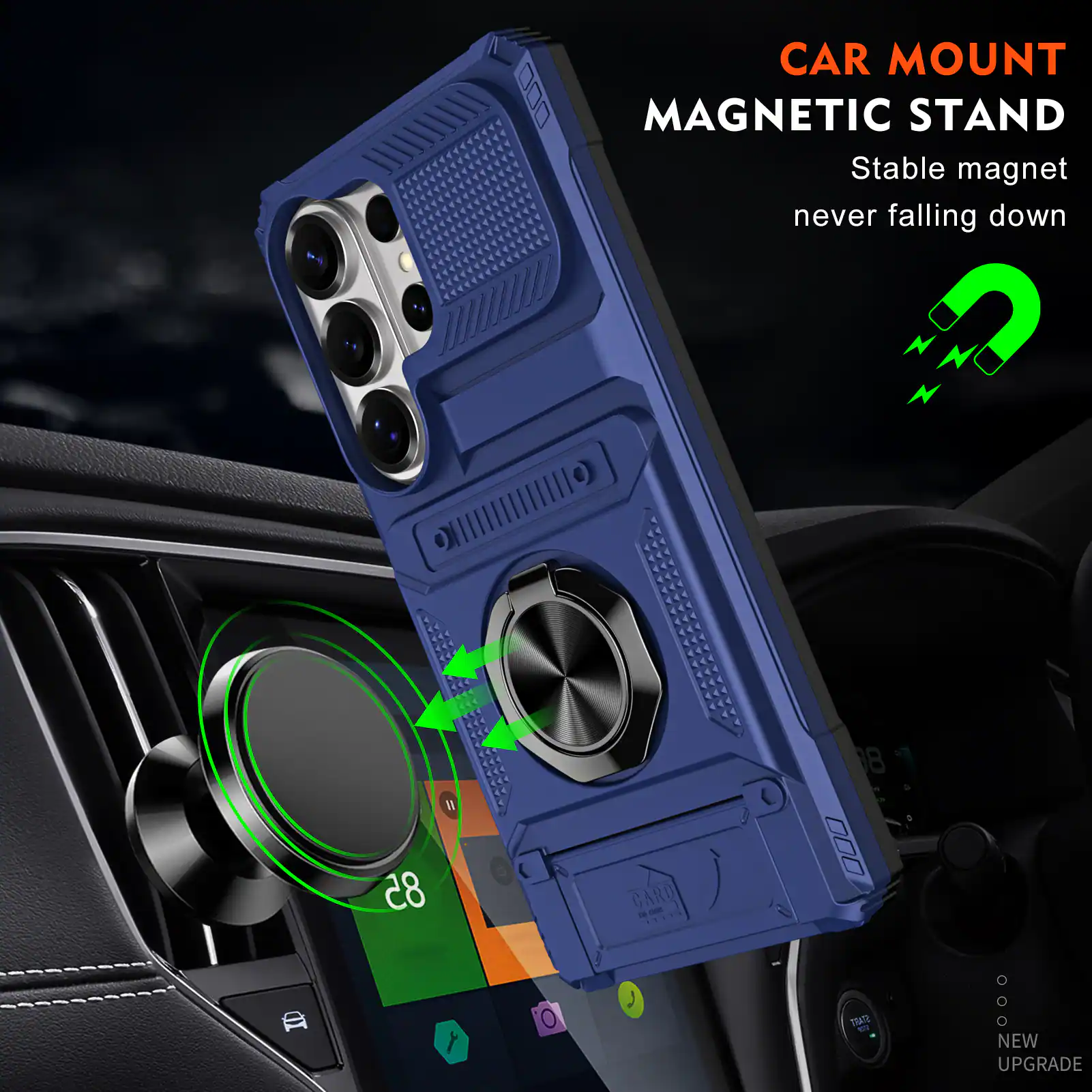 CAR MOUNT  
MAGNETIC STAND  
Stable magnet never falling down  

GARO  
NEW UPGRADE